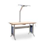 Bedrunka+Hirth 07.75.35KHV. workline Grundtischkombination, Kurbelverstellung, 1x Arbeitsplatte Buche Multiplex, 1x Aufbaugestell