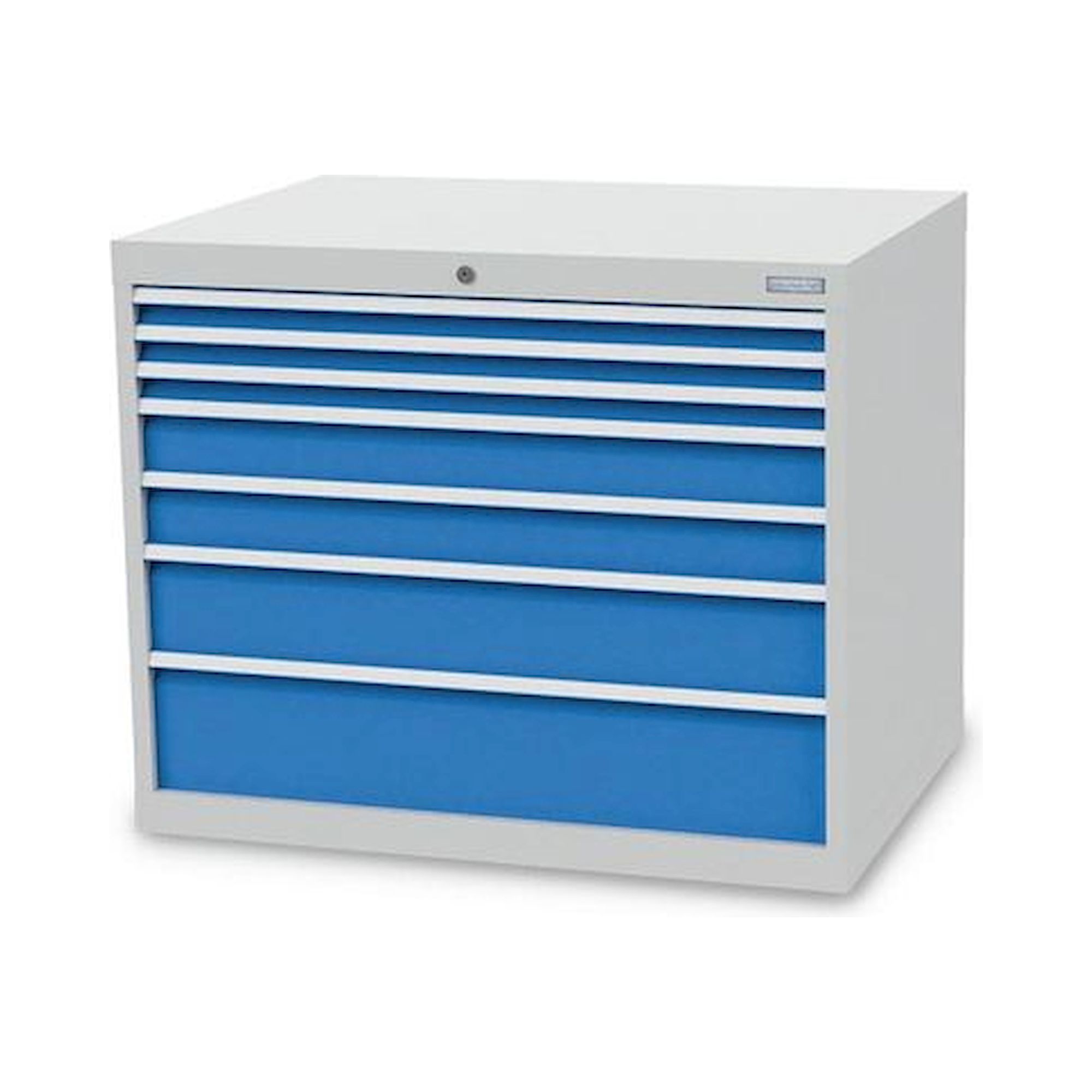 Bedrunka+Hirth 180/3211V10. Schubladenschrank, Tiefe 736 mm, R 36-24, Schubladenanzahl: 7