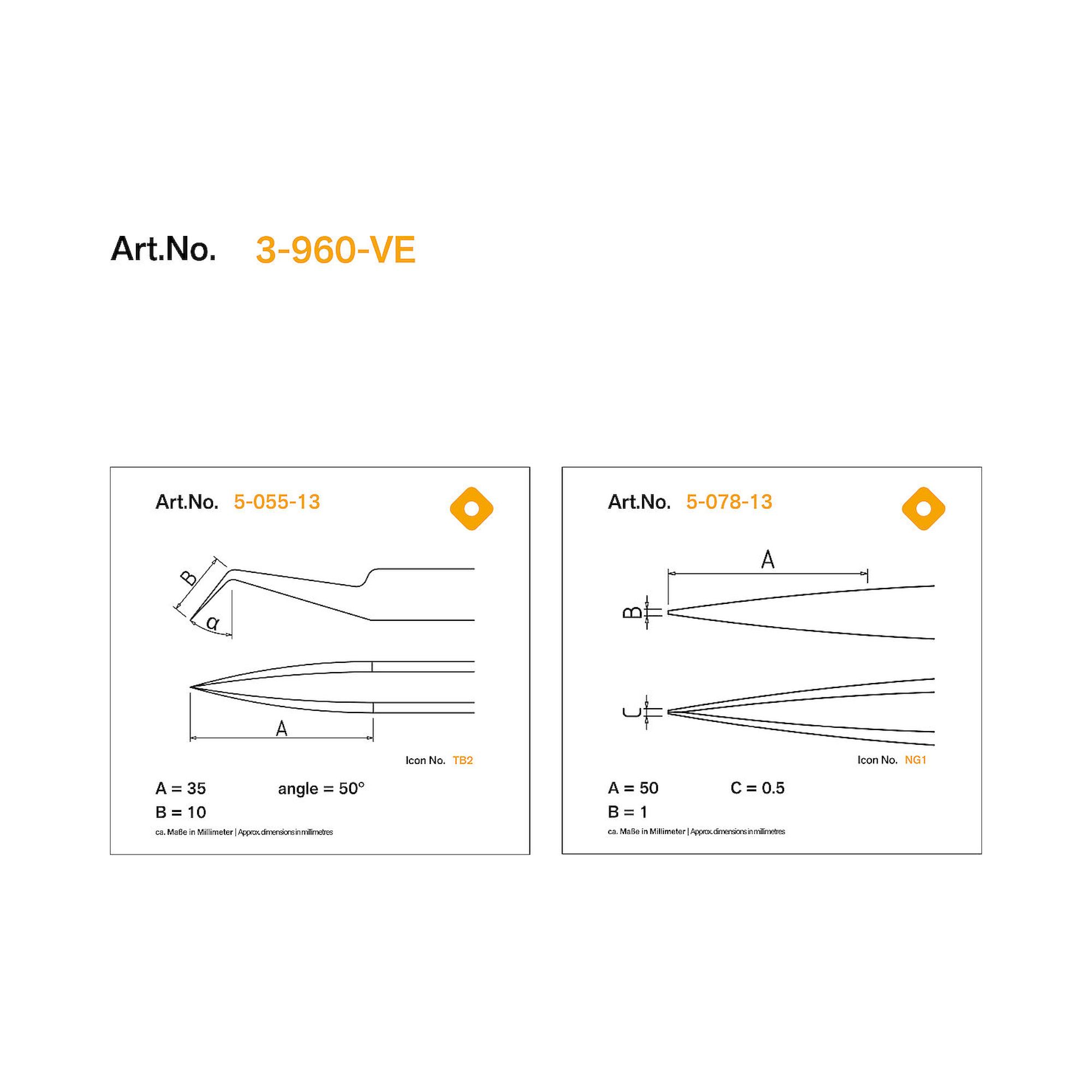 Bernstein 3-960-VE. ESD tool kit EUROline Vario 6 pcs (incl. ESD tool holder)