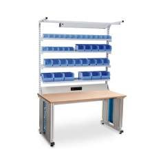 Bedrunka+Hirth 4F.200.75-3. Powerline 4 Grundgestellkombination, Tiefe 750, elektrische Höhenverstellung, 1x Energiekanal, 4x Fachboden