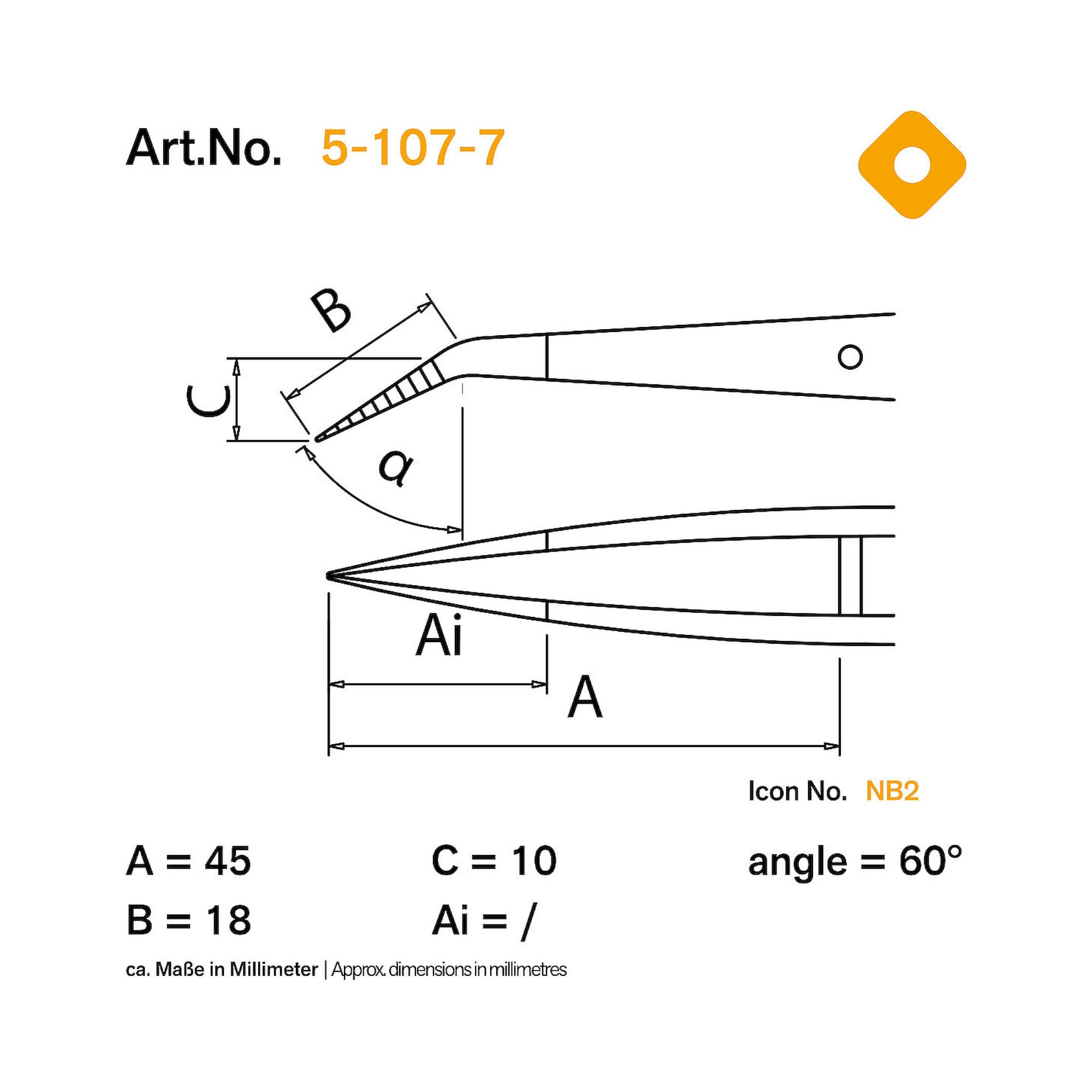 Bernstein 5-107-7. Anatomische Pinzette 150 mm 22b Edelstahl mit Führungsstift, gezahnt