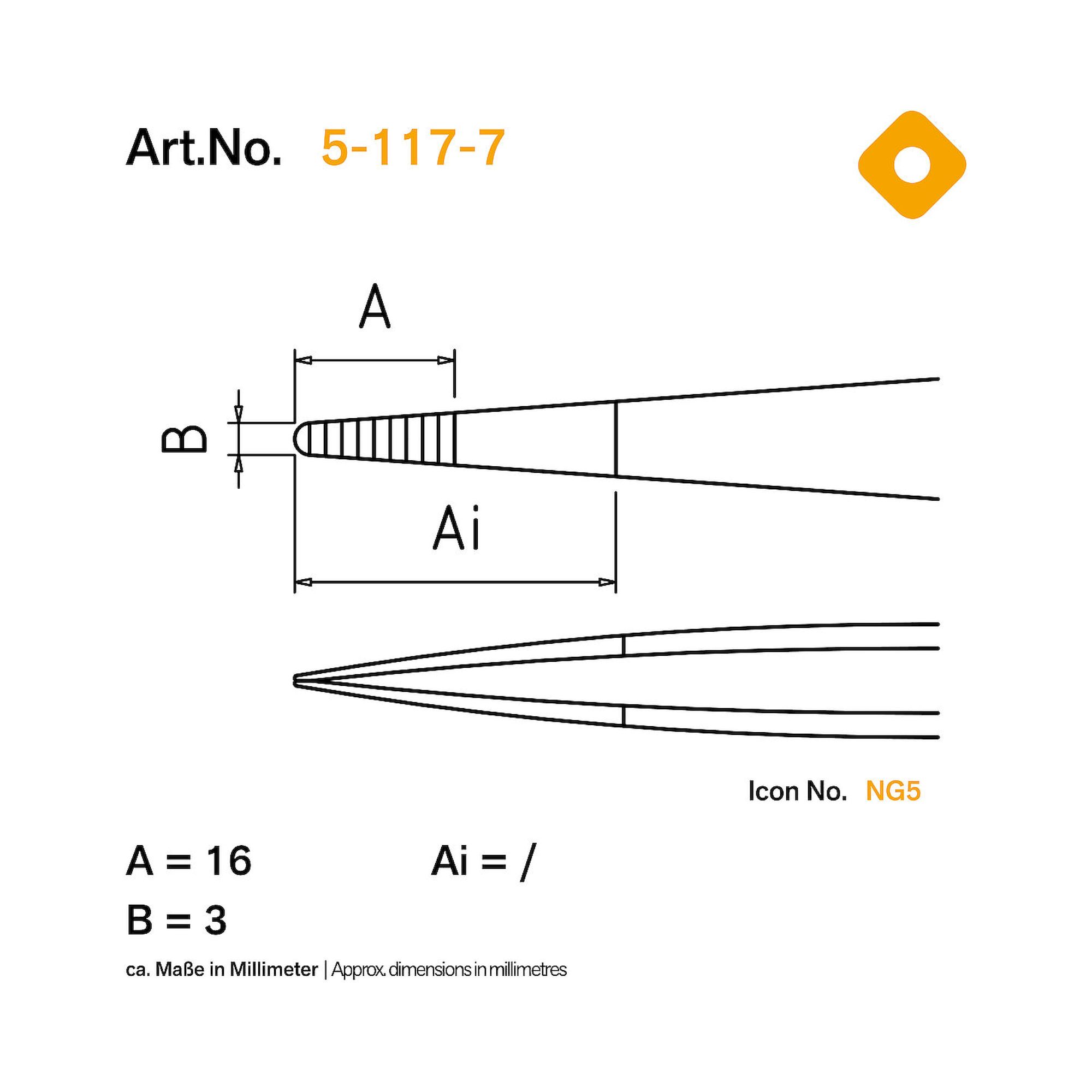 Bernstein 5-117-7. Anatomische Pinzette 145 mm 40 Edelstahl, gezahnt