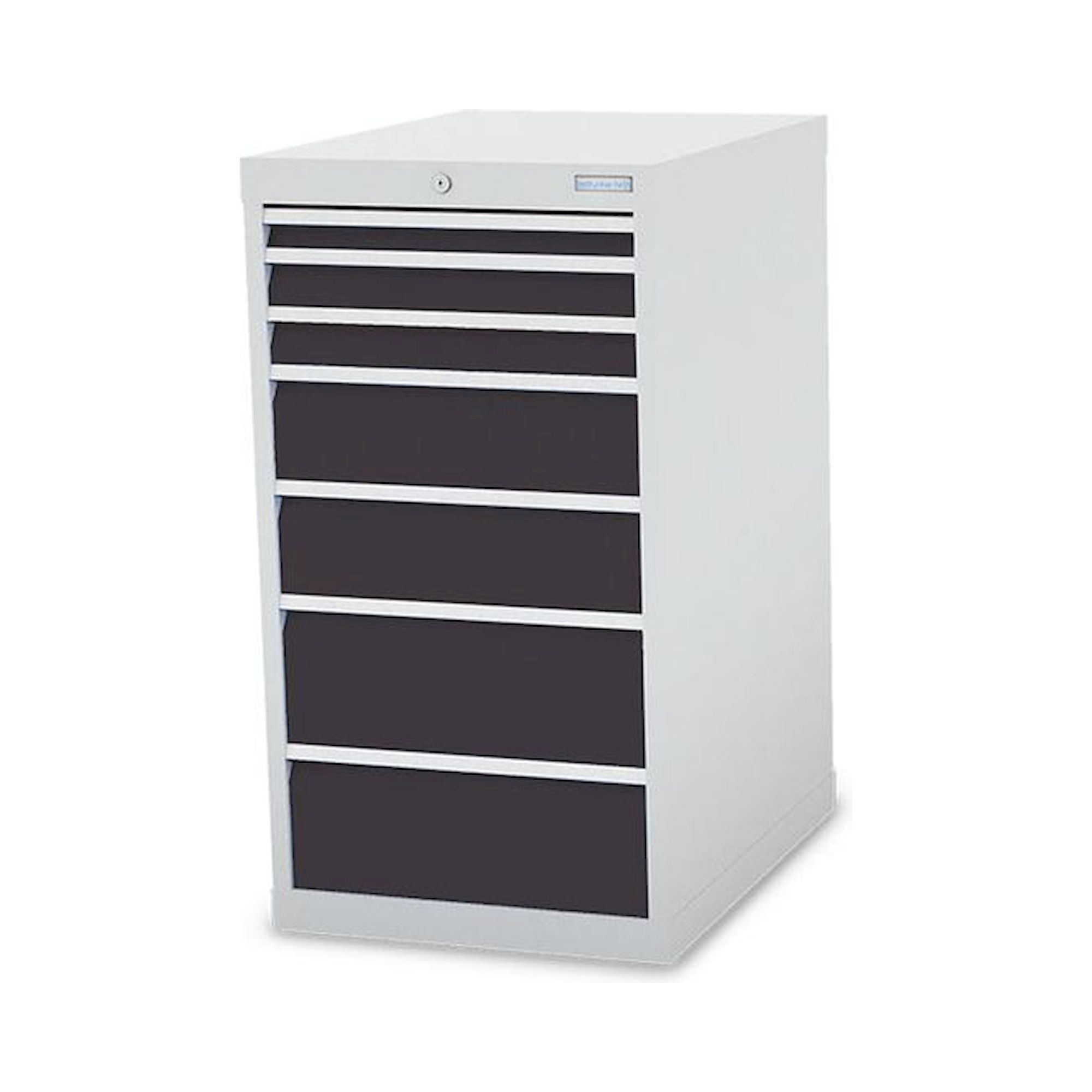 Bedrunka+Hirth 500/1222V10Z. Schubladenschrank Tiefe 736 mm, Maße in mm (BxTxH): 555x736x1019 mm, R 18-24, 7x Schublade