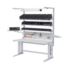 Bedrunka+Hirth EC150KL75-05. Tisch workergo C-Fuß mit Klemmfeststellung leitfähig gepulvert mit Multi-Wand-Aufbau