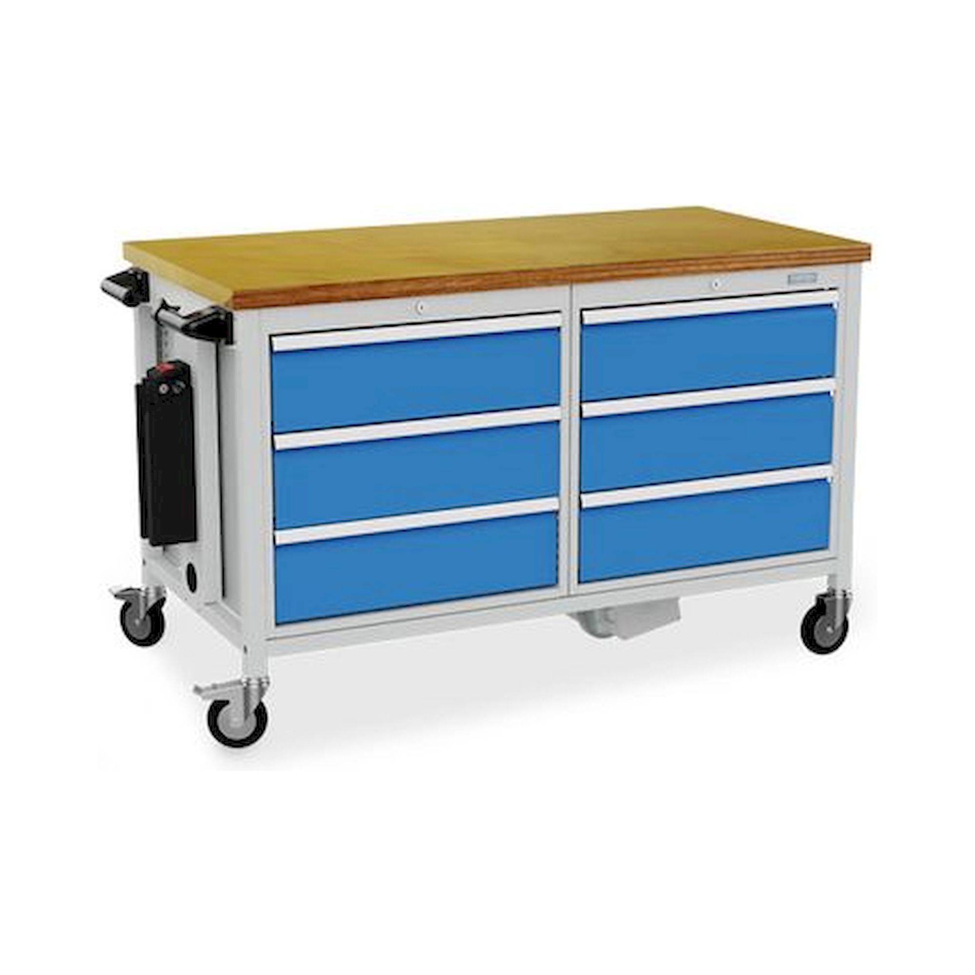 Bedrunka+Hirth EWD041233A. E-workdrive» Mobile Kastenwerkbank Tiefe 736, R 18-24, 6xSchublade, elektrisch verfahrbar