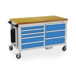 Bedrunka+Hirth EWD041553A. E-workdrive» Mobile Kastenwerkbank Tiefe 736, R 24-24, 8xSchublade, elektrisch verfahrbar