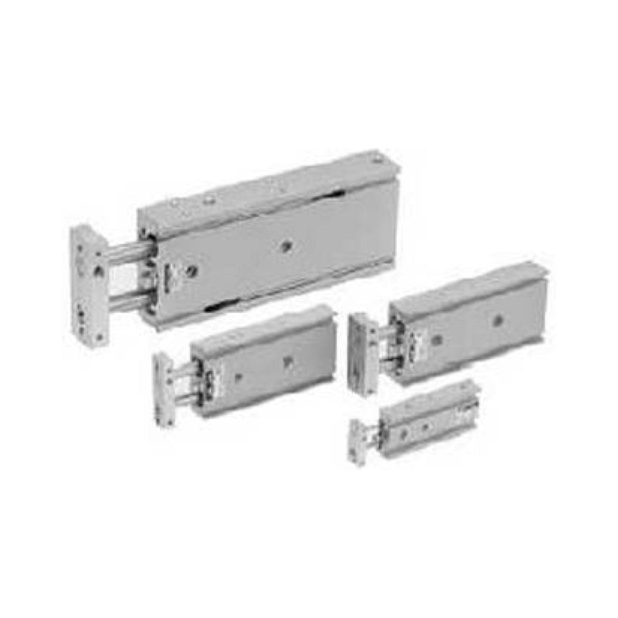 SMC CXSL20-100. CXSL, Dual Piston Rods, Ball Bushing Bearing