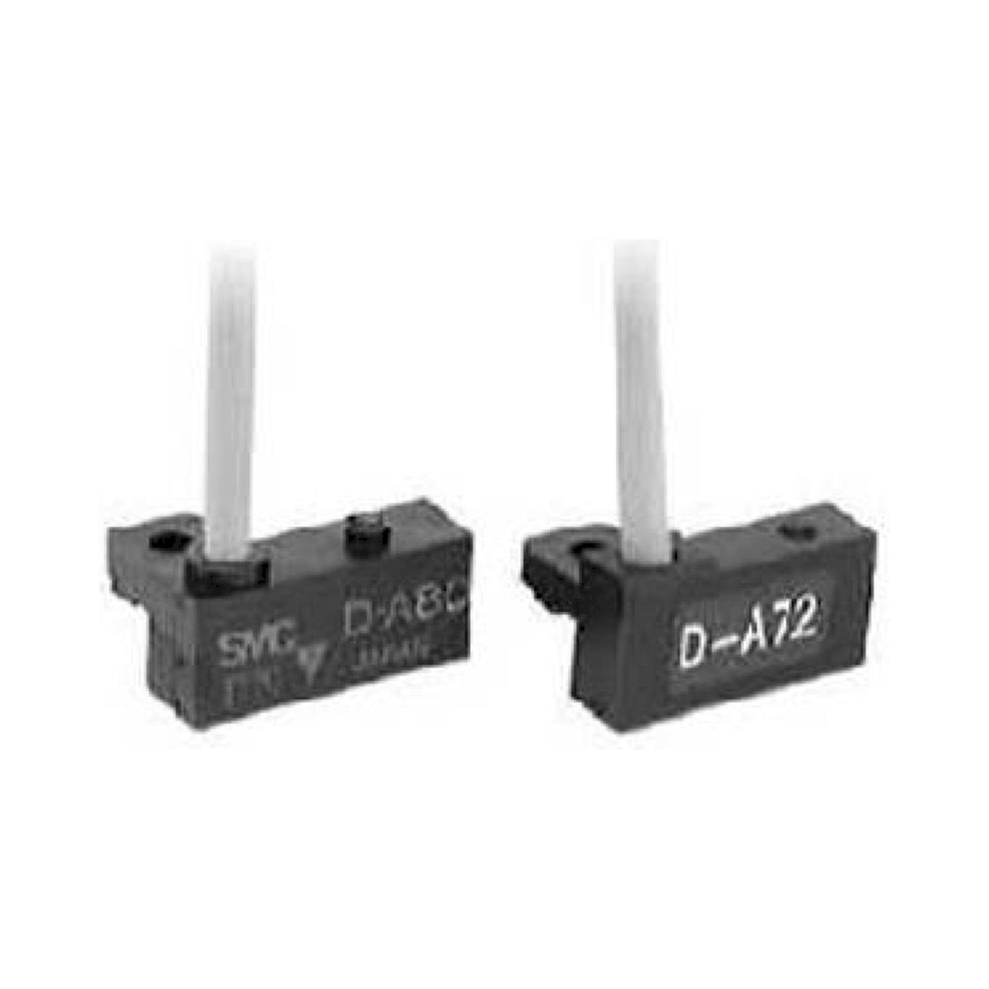 SMC D-A80HL. D-A72H/A73H/A76H/A80H, Reedschalter, Schienenmontage, Eingegossene Kabel, Axial