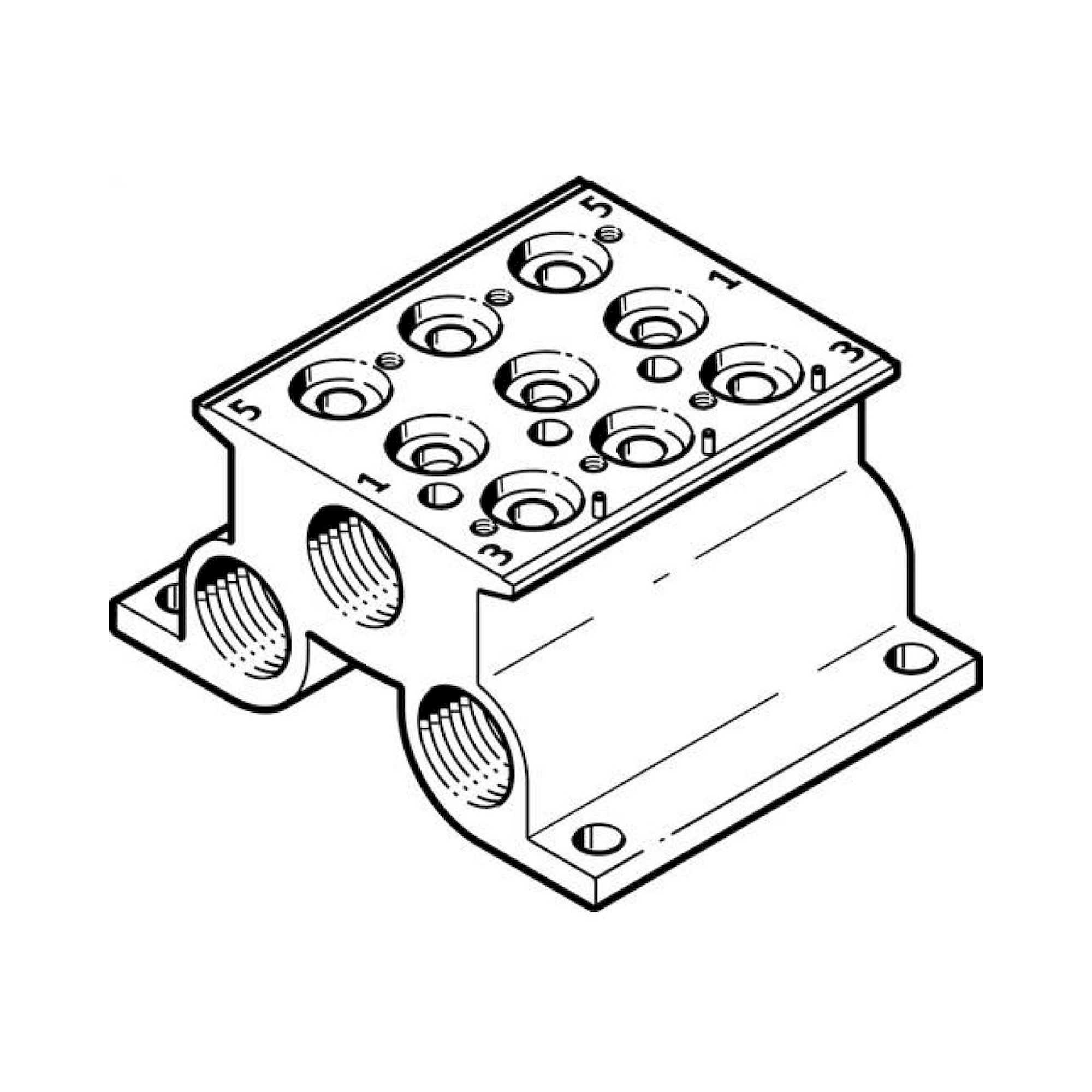 Festo CPE18-PRS-3/8-3 (543840) Anschlussblock