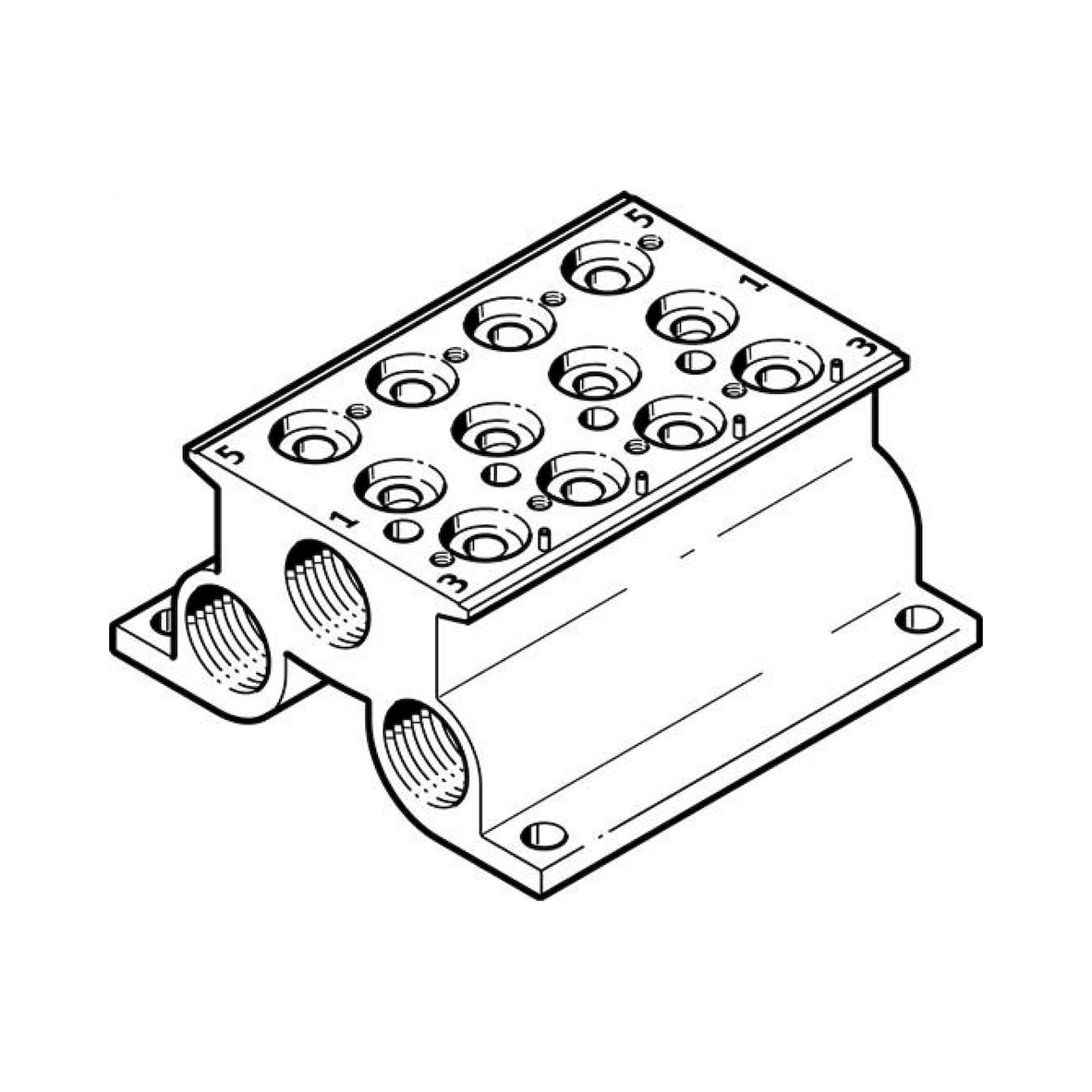 Festo CPE10-PRS-1/4-4 (543823) Anschlussblock
