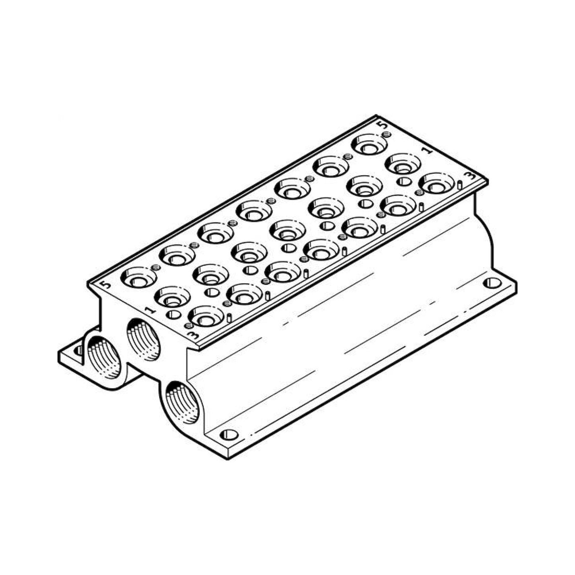 Festo CPE14-PRS-3/8-7 (543835) Manifold Block
