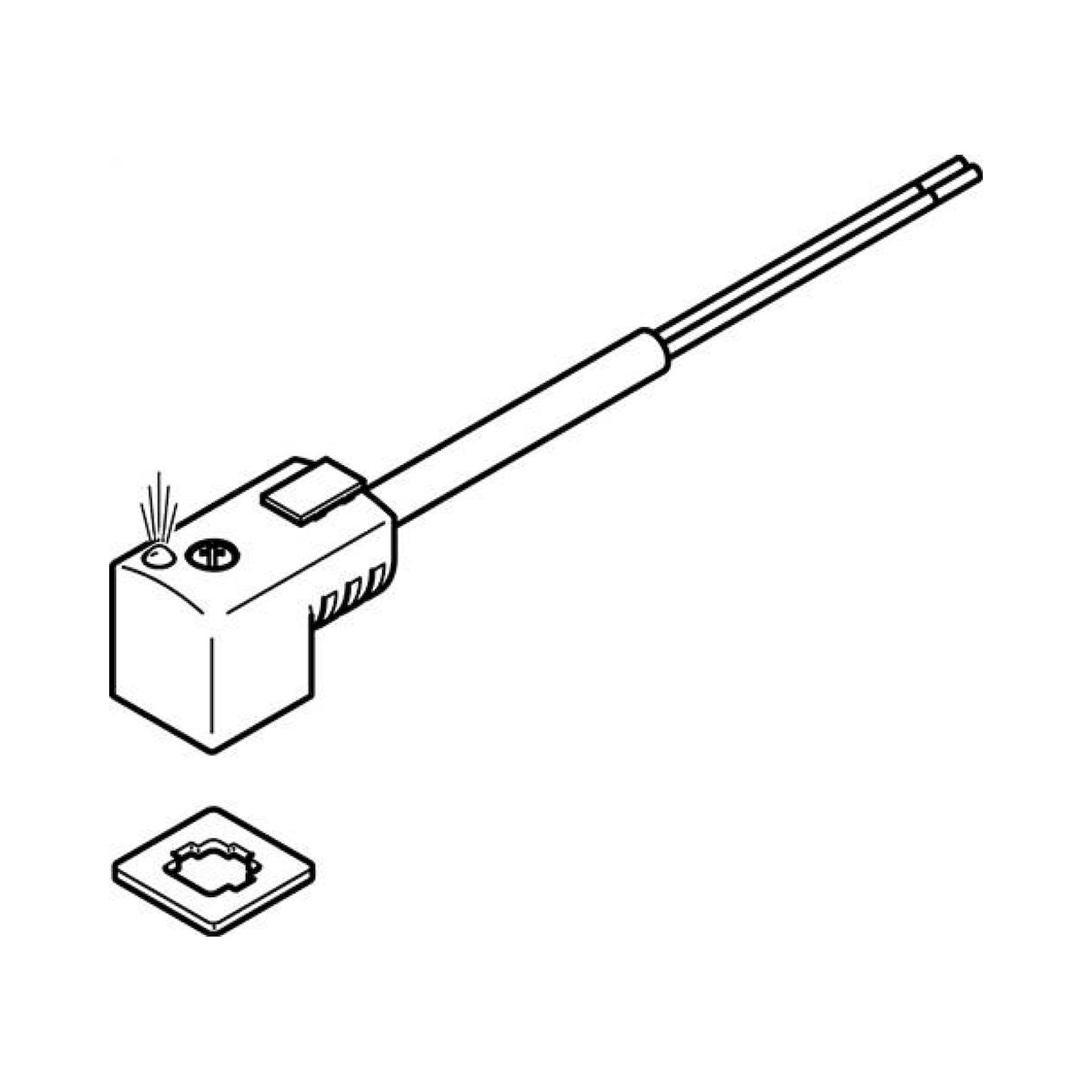 Festo KMEB-3-24-2.5-LED (547268) Plug Socket With Cabl