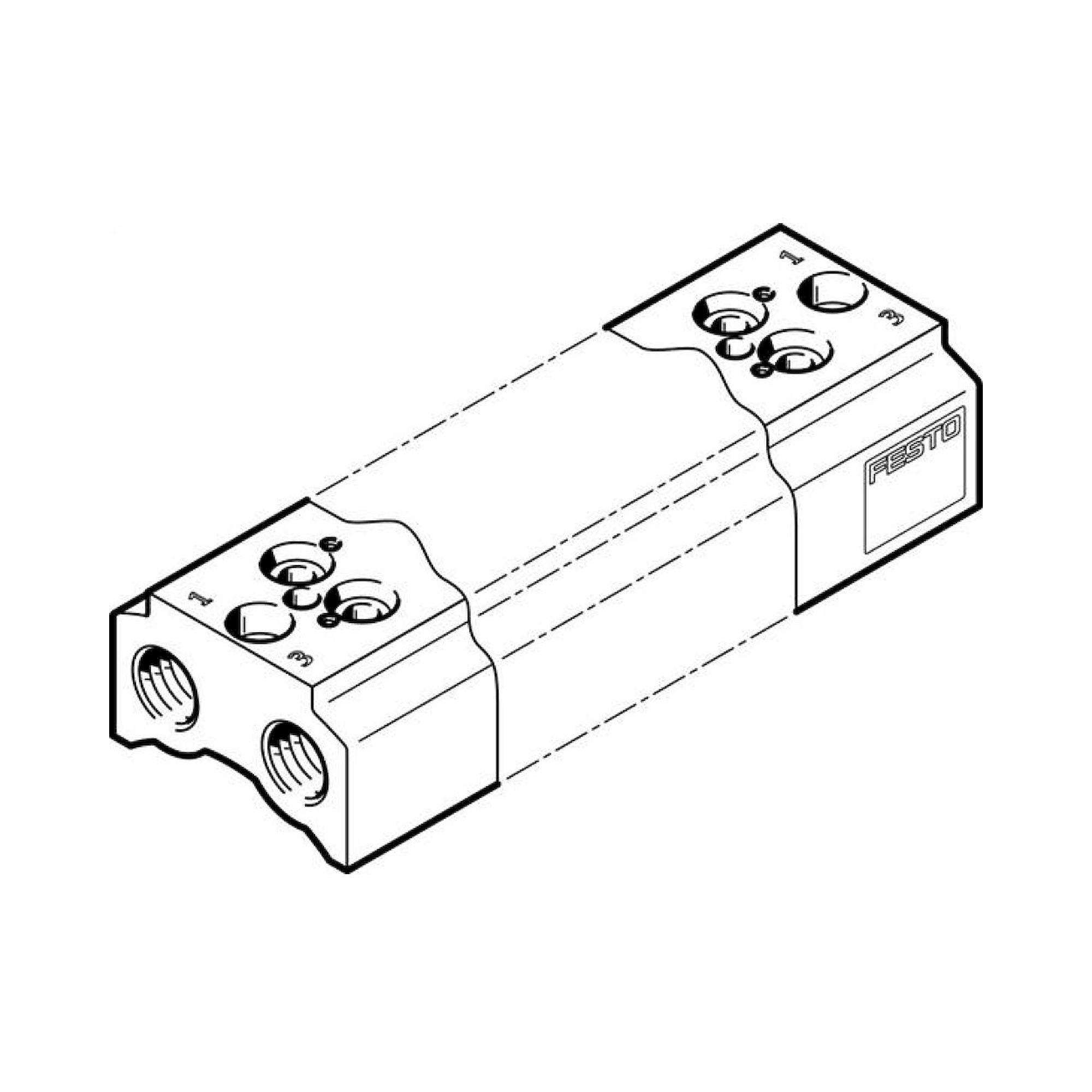 Festo CPE10-3/2-PRS-1/4-2-NPT (550601) Anschlussblock