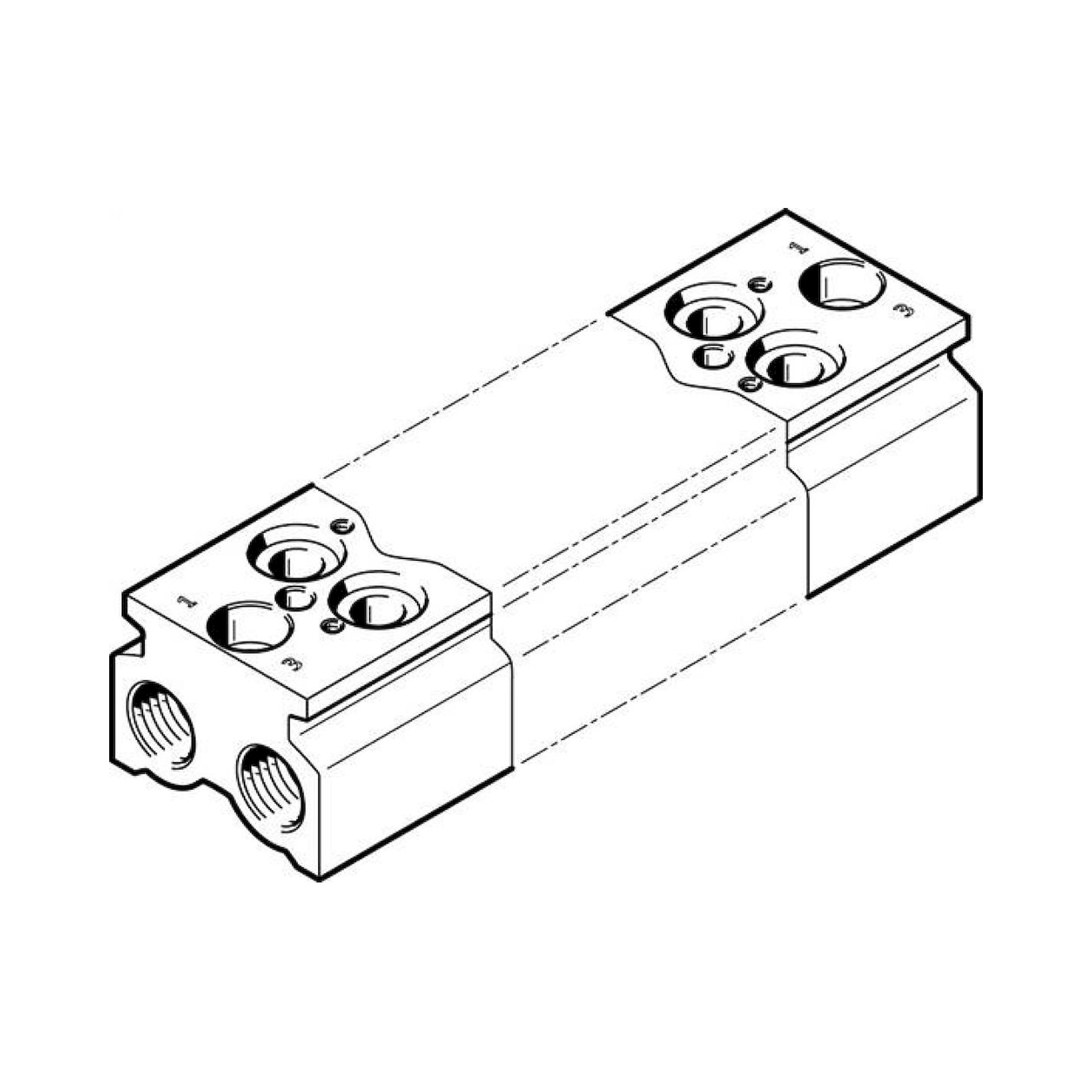 Festo CPE18-3/2-PRS-3/8-5 (550571) Anschlussblock
