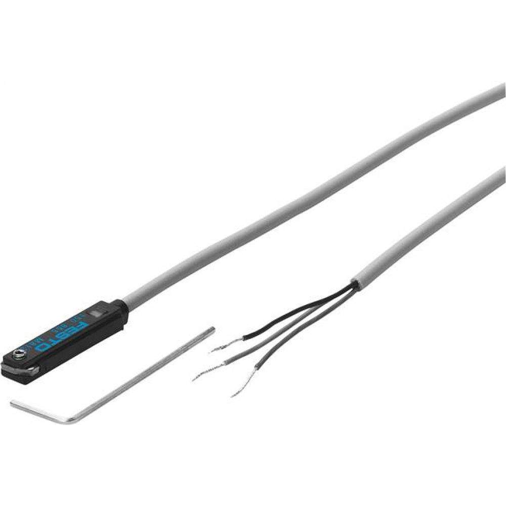 FESTO SME-8-K5-LED-24 Magnetic Reed Sensor With 5M Cable | 12-30VDC | T-Slot Mounting | For Automation & Positioning