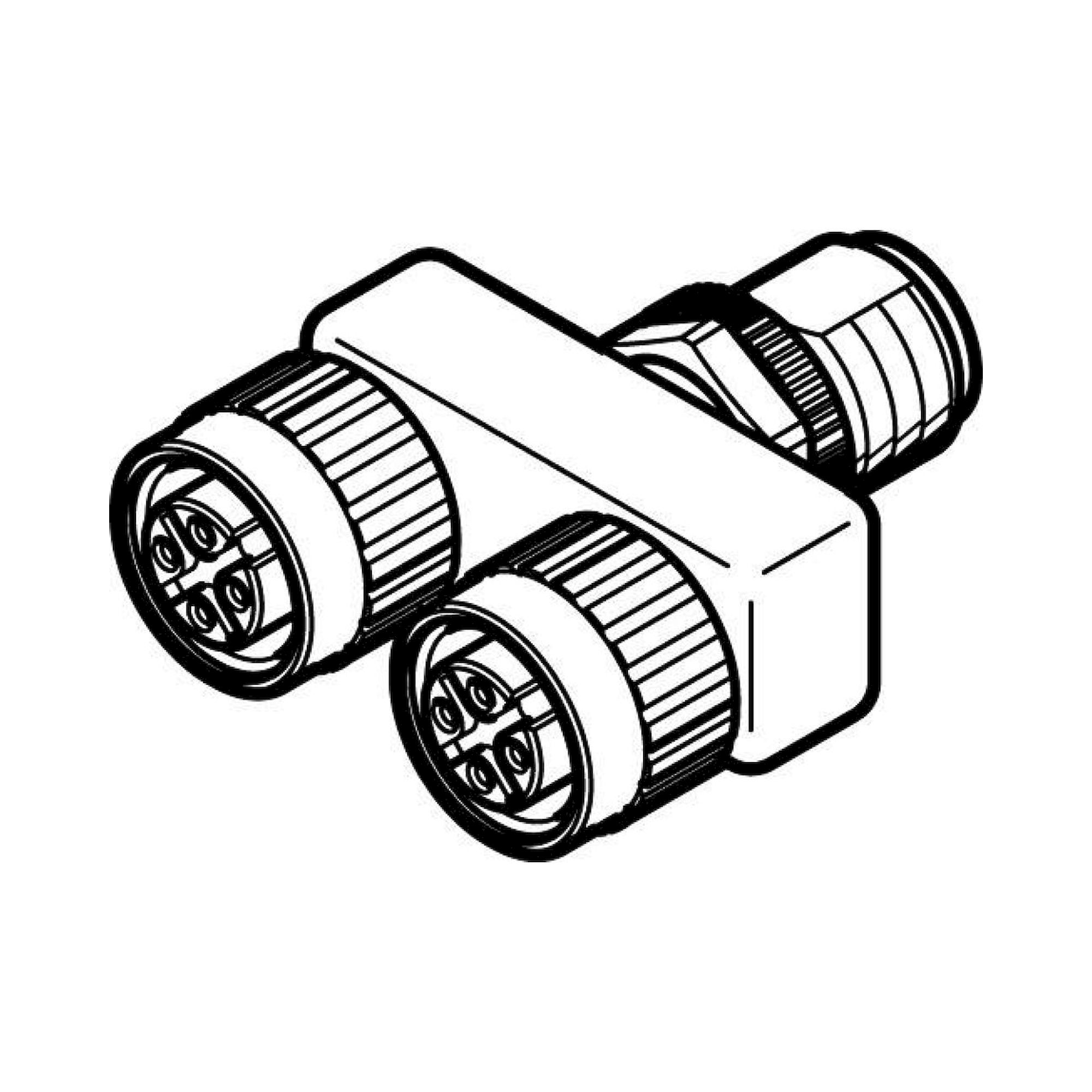 Festo NEDU-M12D4-M12T4-IS (562248) Push-In T-Connector