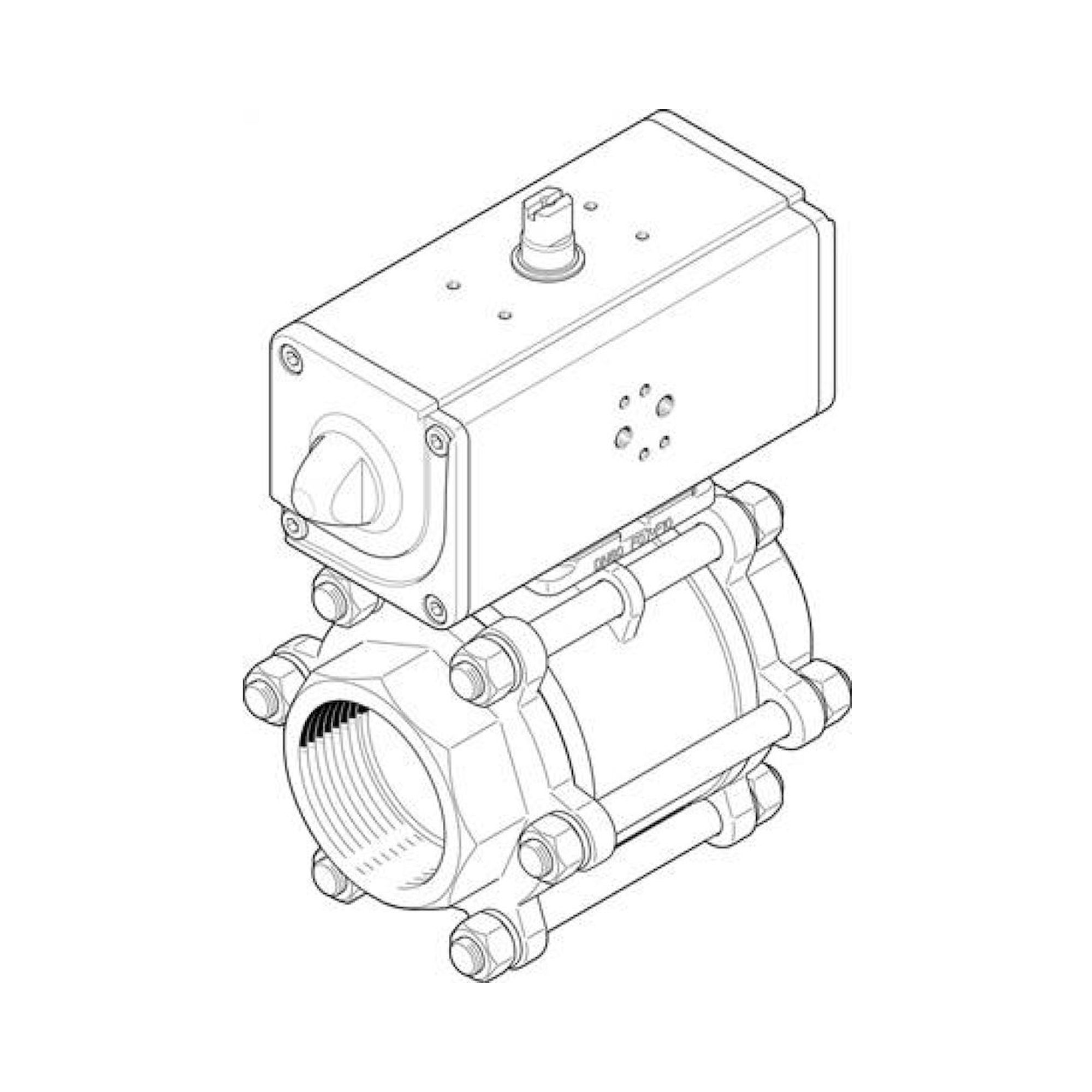 Festo VZBA-4"-GG-63-T-22-F10-V4V4T-# (1758079) Kugelhahn-Antriebsei