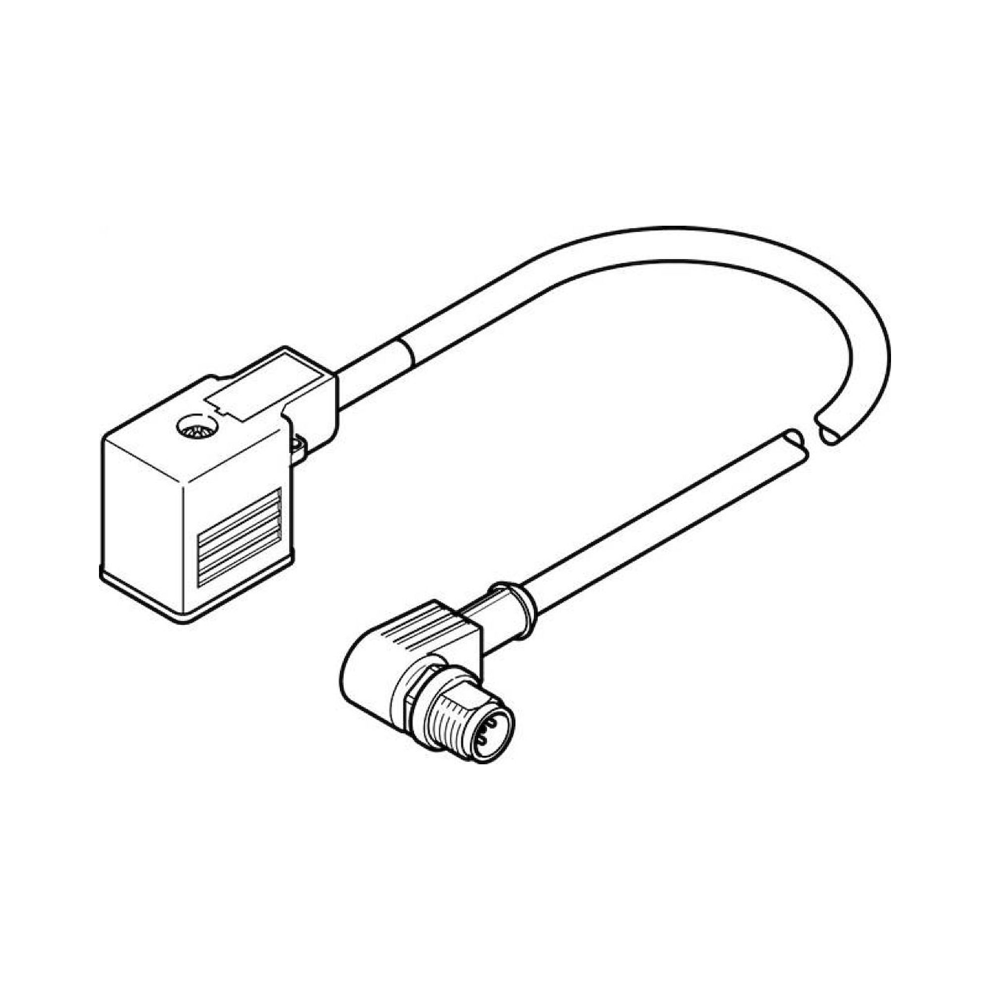 Festo NEBV-B2W3F-P-K-0.6-N-M12W3 (3679774) Connecting Cable