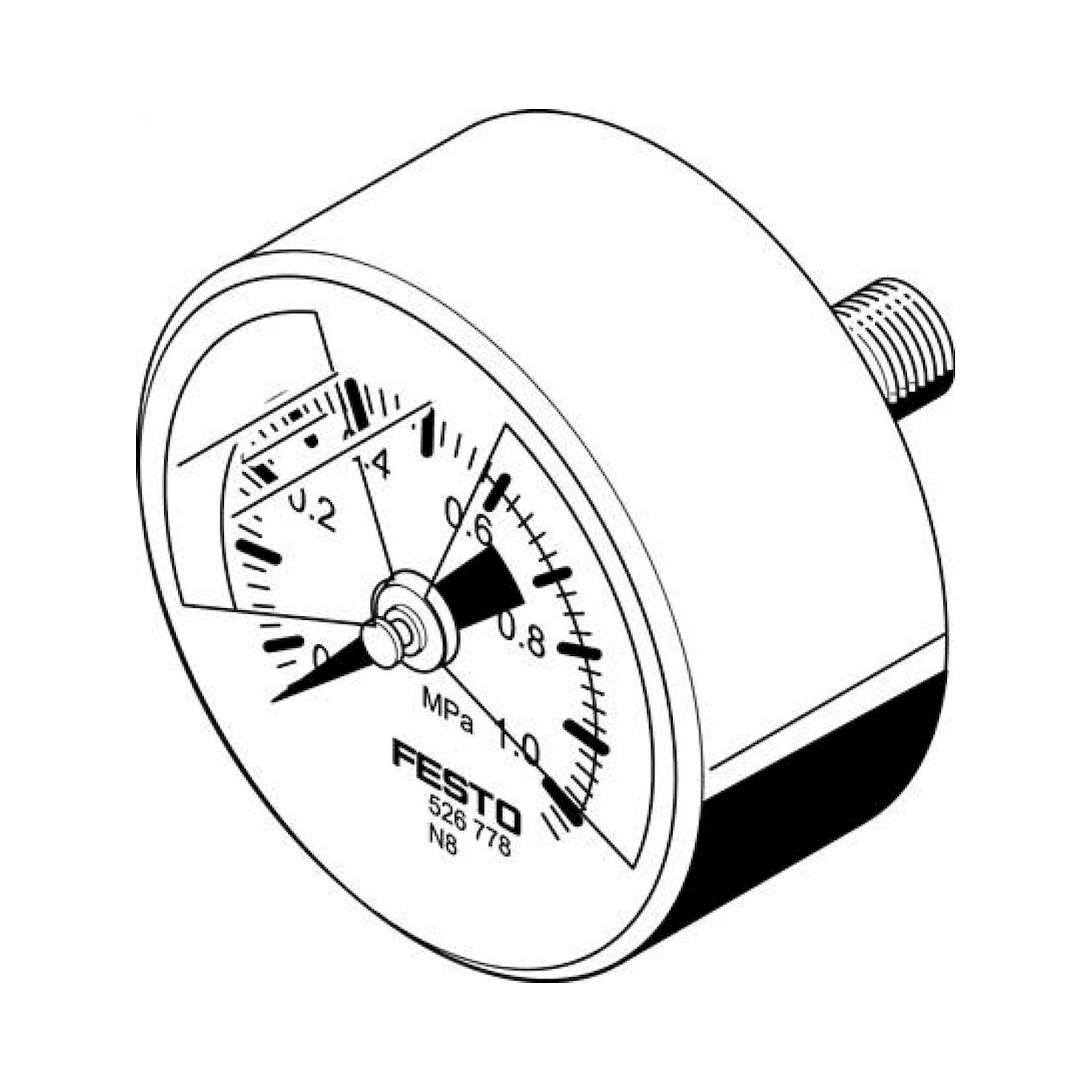Festo MA-50-1,0-R1/4-MPA-E-RG (526781) Pressure Gauge