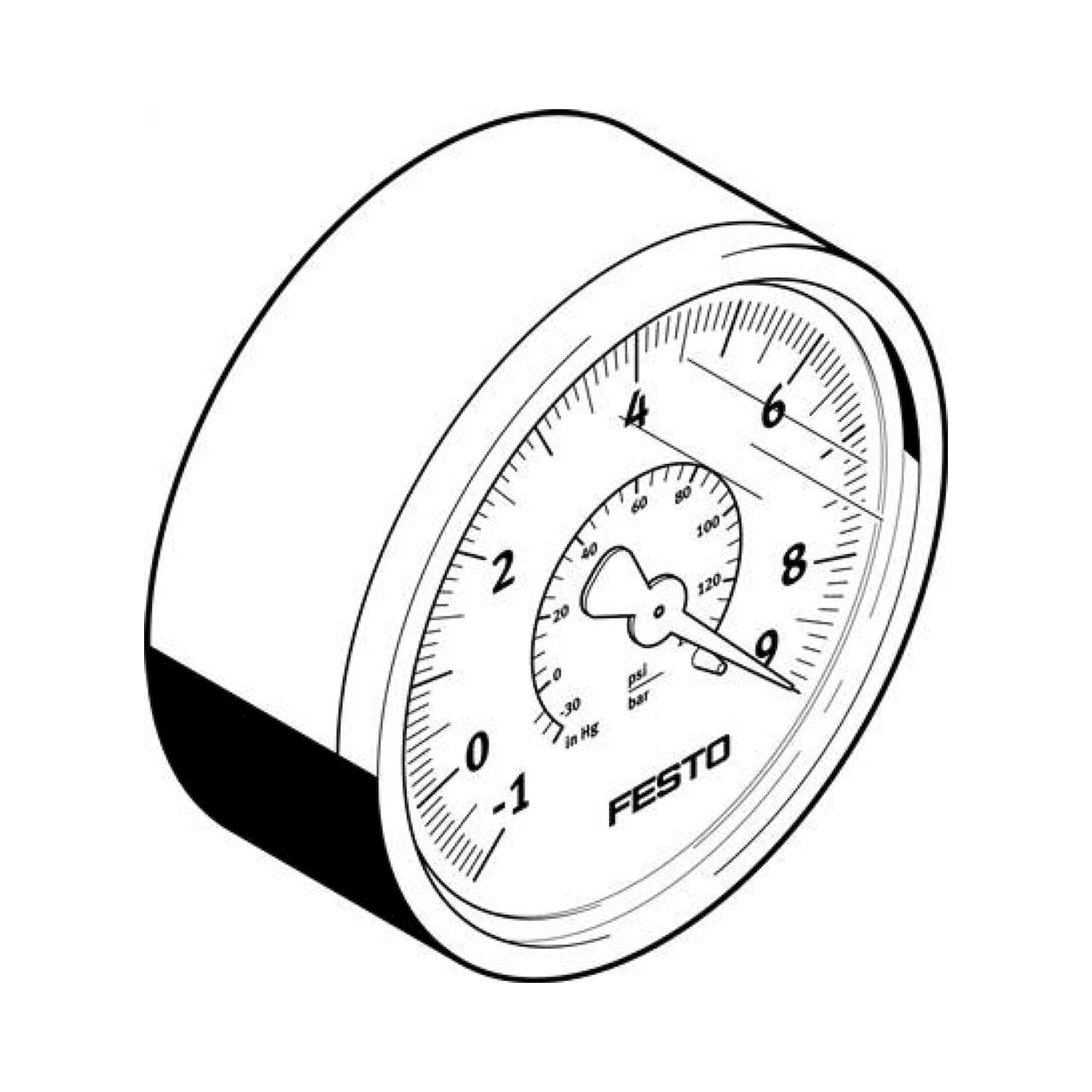 Festo VAM-63-V1/9-R1/4-EN (537814) Vakuummeter