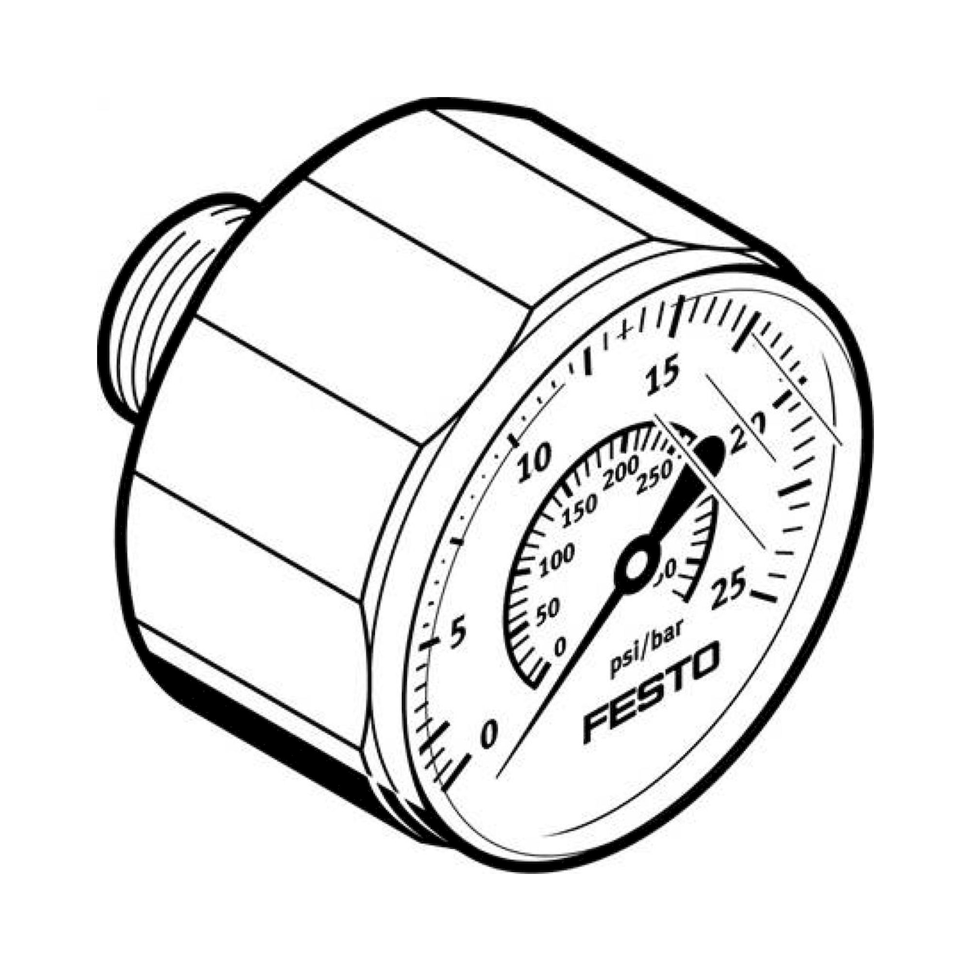 Festo MA-27-25-R1/8 (541734) Pressure Gauge