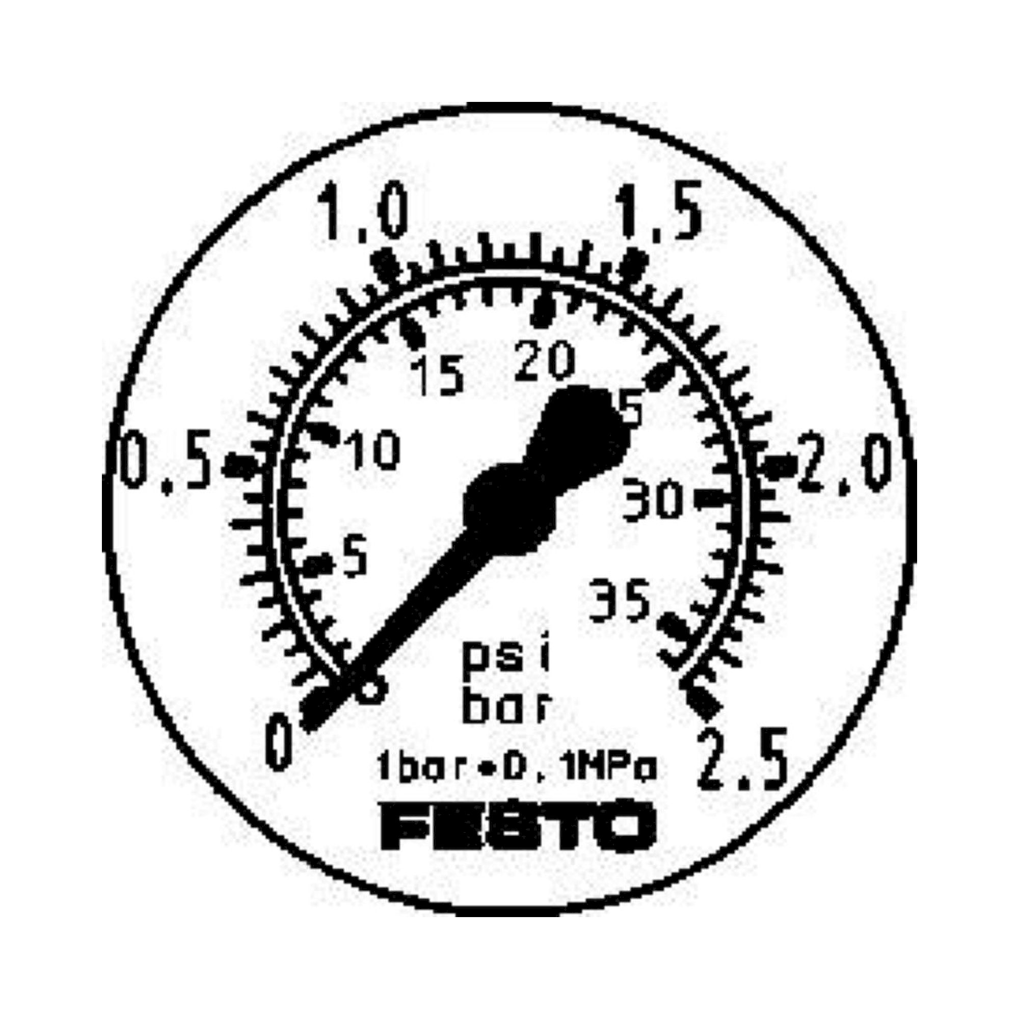 Festo FMA-63-2,5-1/4-EN (159601) Flanged Pressure Gaug