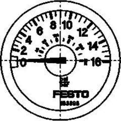 Festo MA-23-16-R1/8 (183898) Pressure Gauge