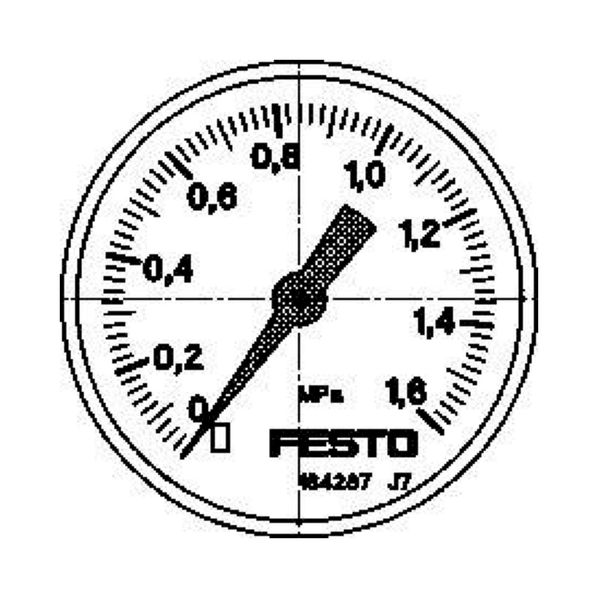 Festo MA-40-1,6-G1/8-MPA (192733) Pressure Gauge
