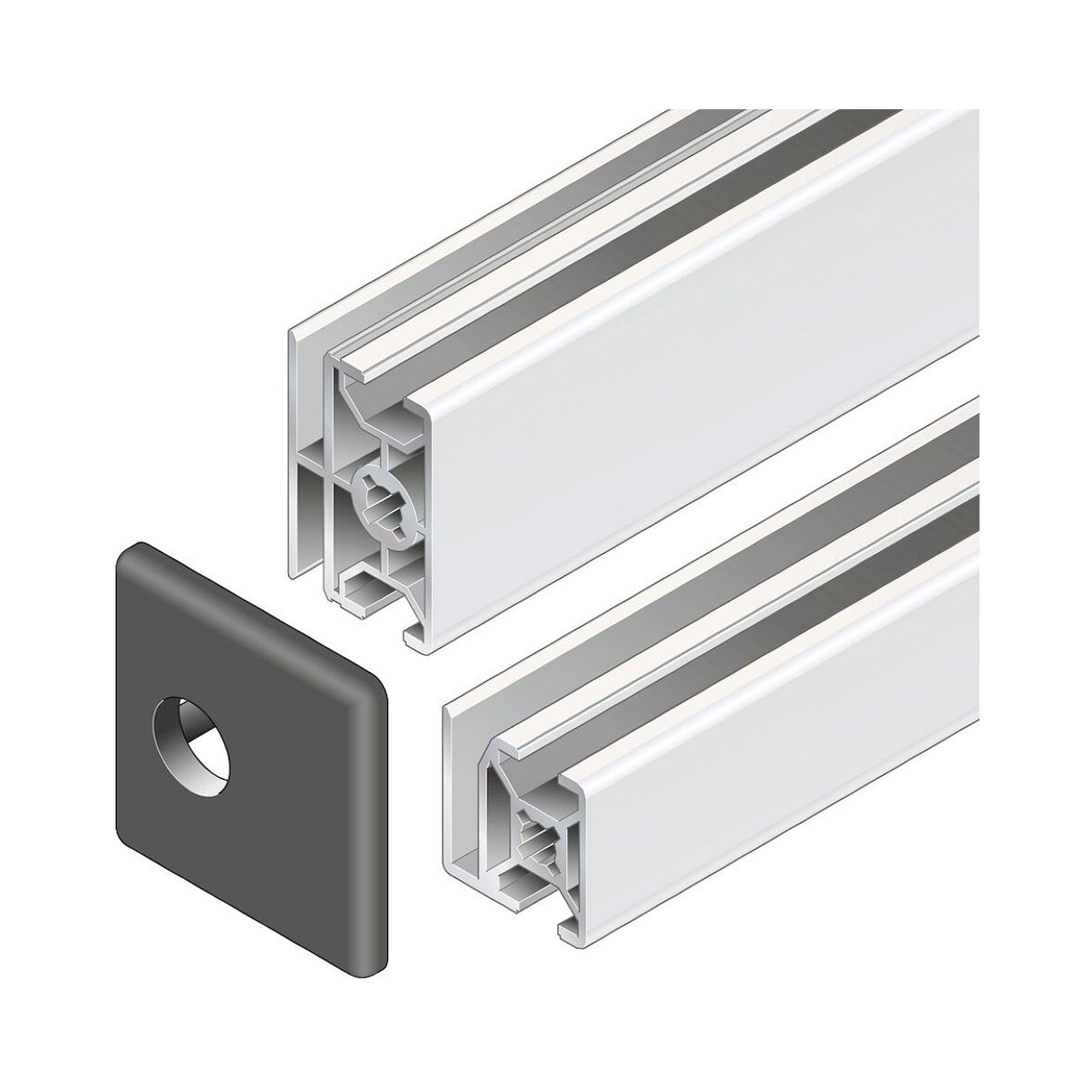 Bosch Rexroth 3842557227. Protective grille profile 30x30 WG30, standard profile finishes