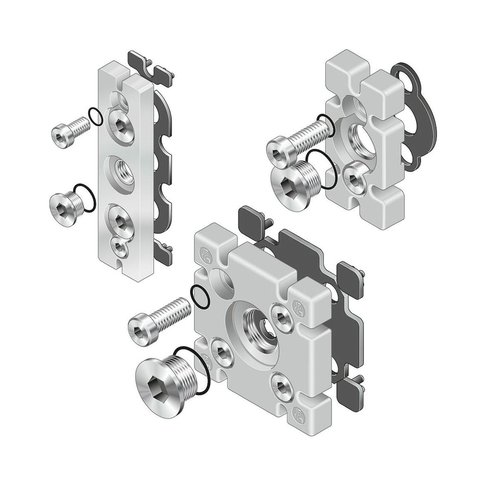 Bosch Rexroth 3842523098. FlanschPlatte, 90X90(5-KAmmER)