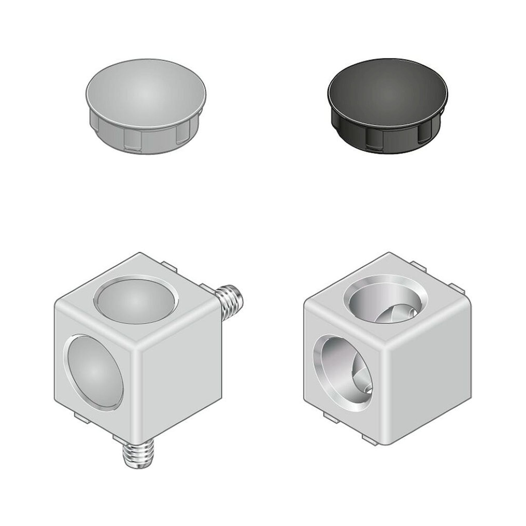 Bosch Rexroth 3842548704. Cover cap, cubic connector D12, black