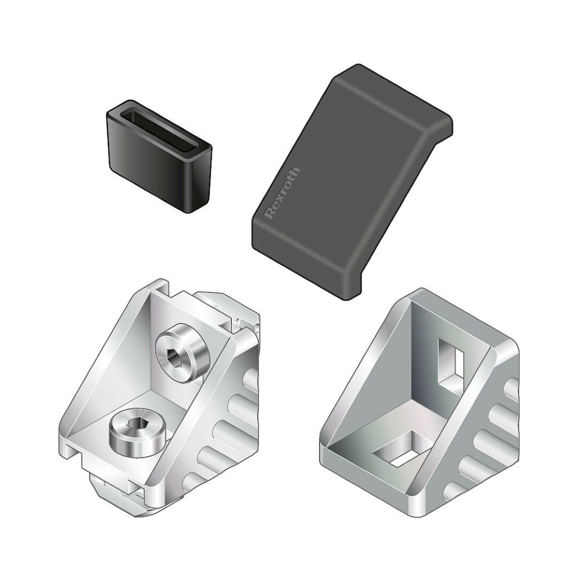 Bosch Rexroth 3842548842. Abdeckkappe, GUS Set 20X20 grey