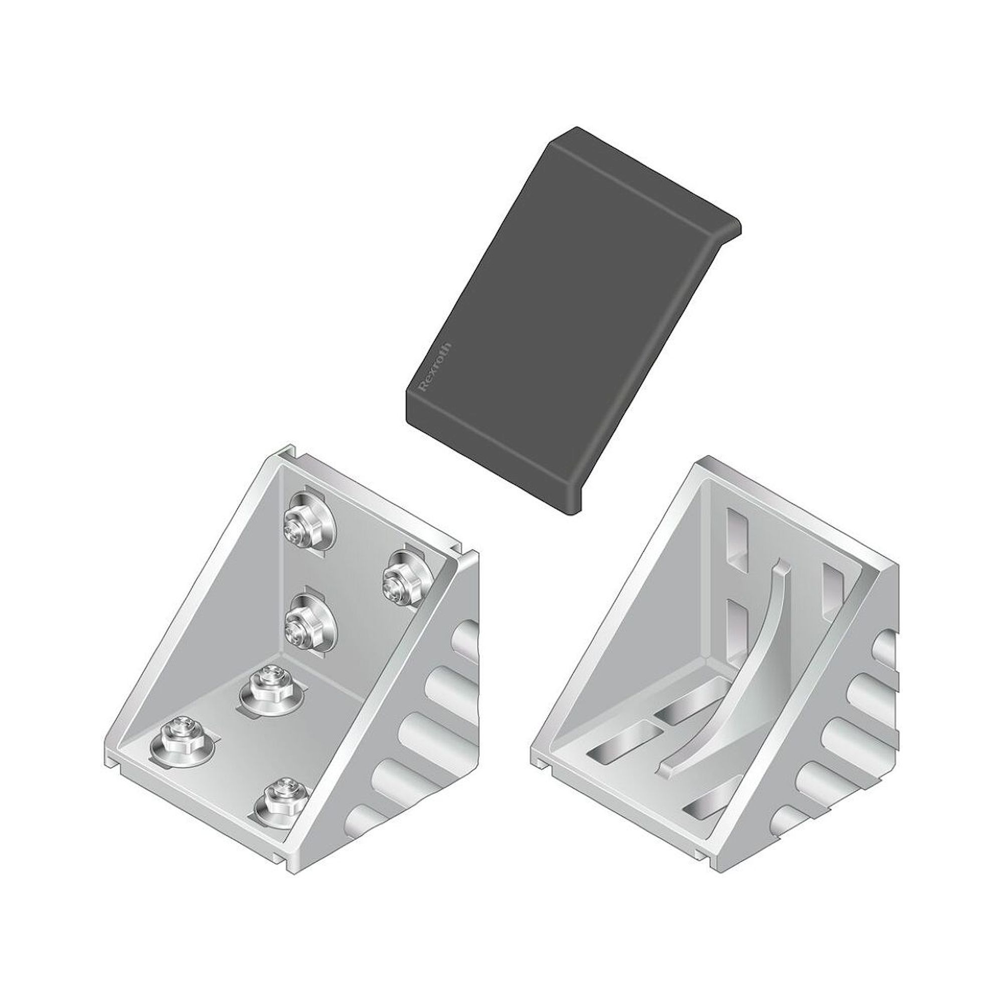 Bosch Rexroth 3842551613. Winkel, 90X90 Silver Set