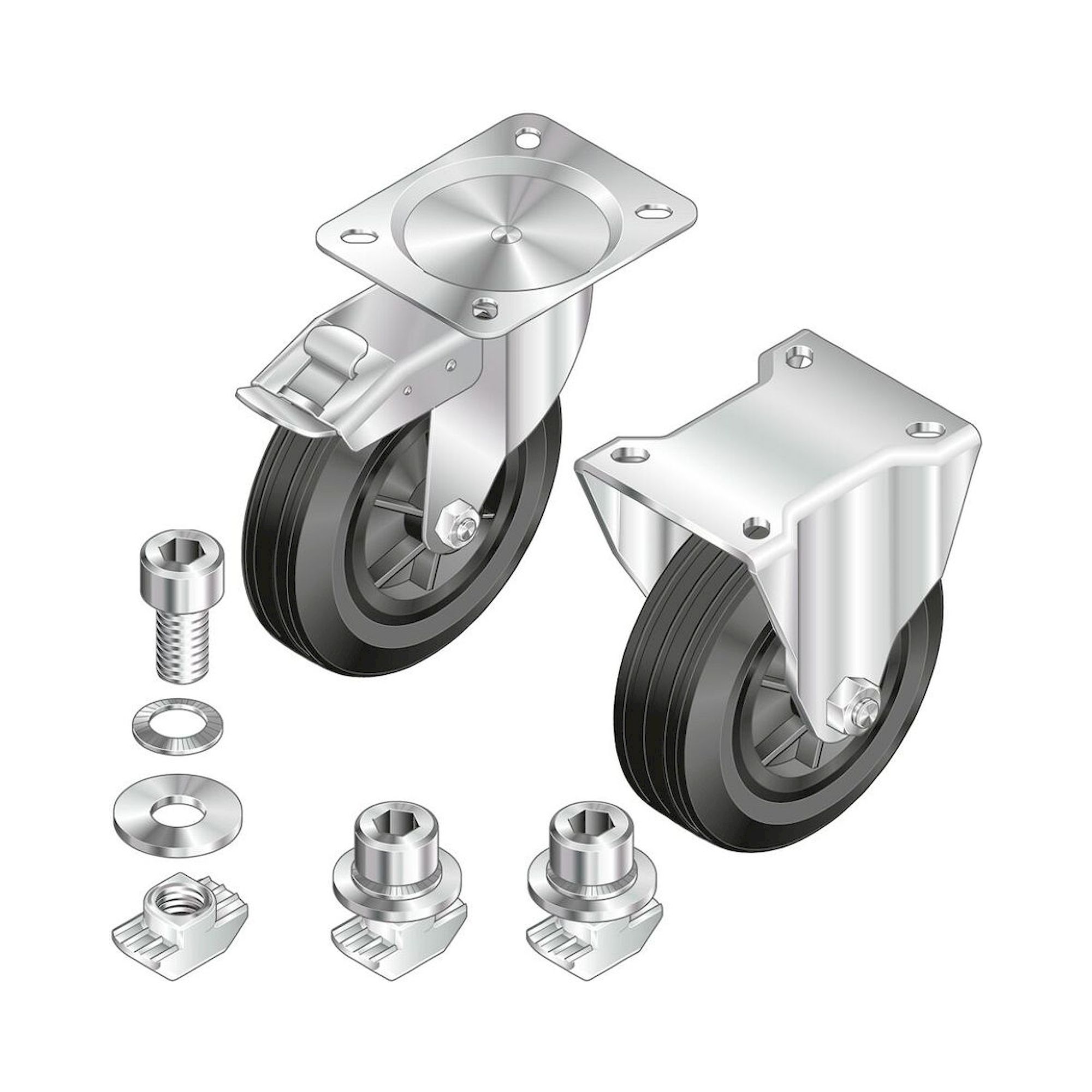 Bosch Rexroth 3842259794. Mounting kit for castor and trestle rollers