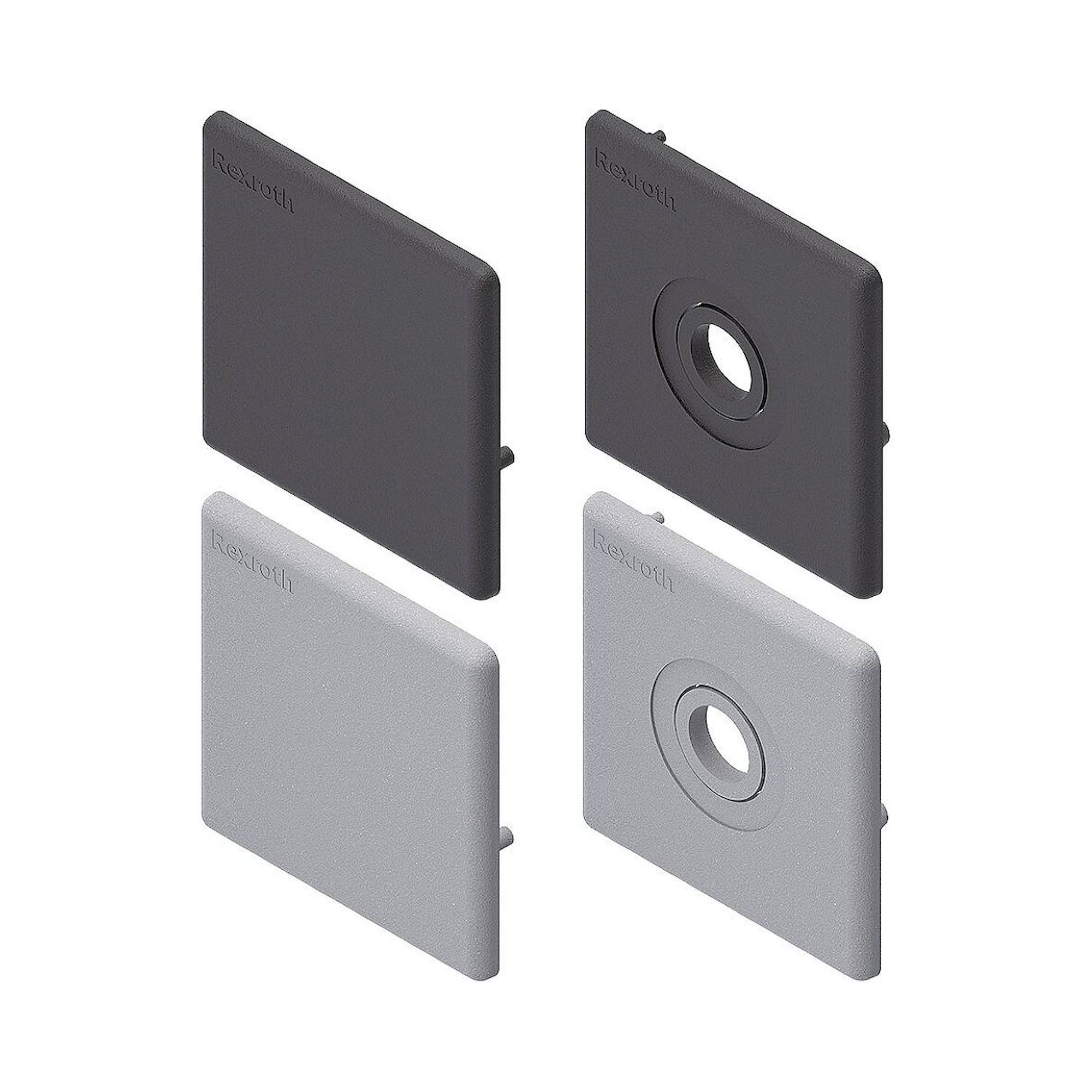 Bosch Rexroth 3842548810. Cover cap with hole 60x60, signal gray