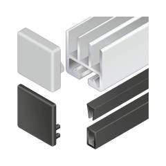 Bosch Rexroth 3842990116-1000. Schiebetuerprofil, 45X45 F1/F1. 1000 mm