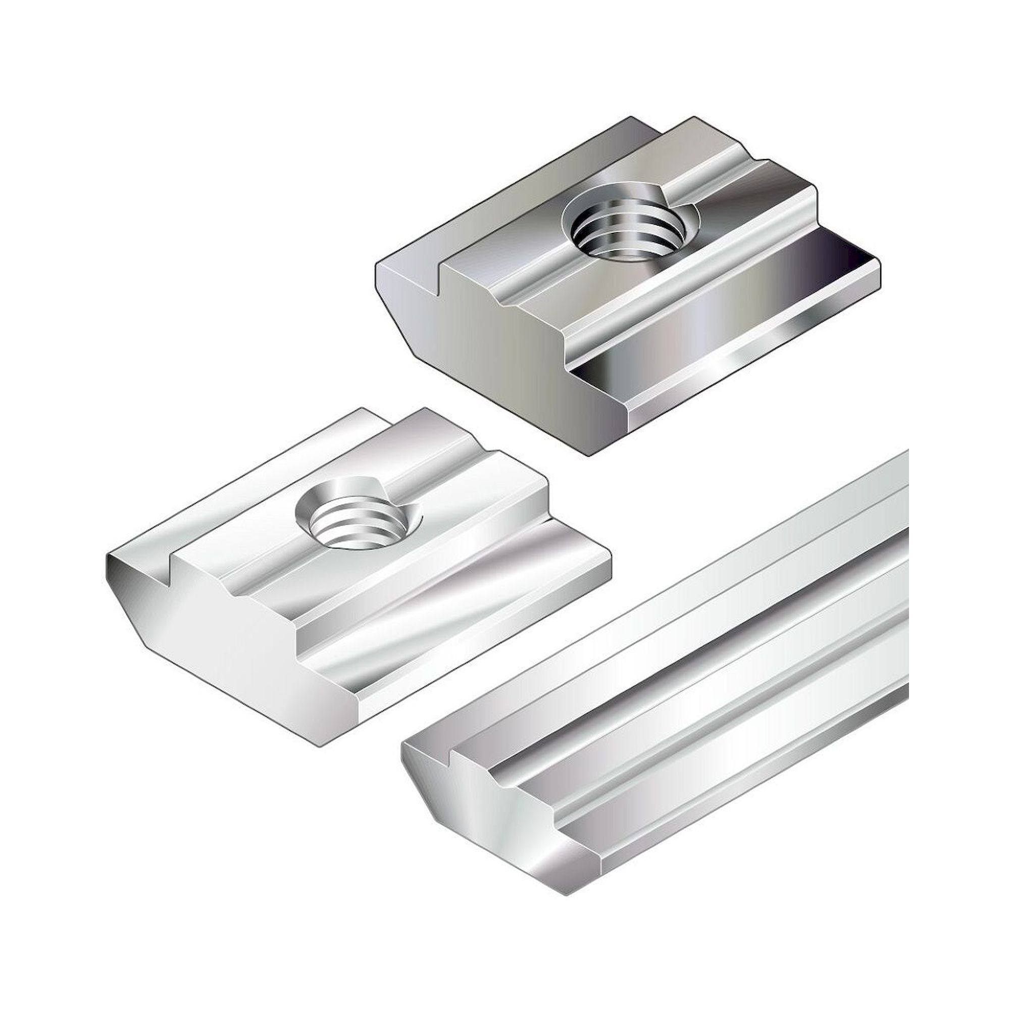 Bosch Rexroth 3842514928. Sliding block groove 8 steel, galvanized, M4