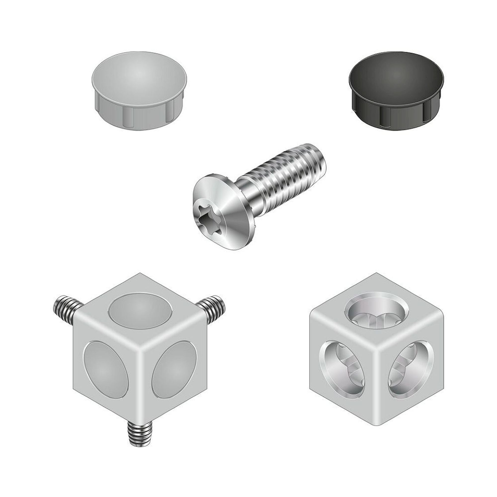 Bosch Rexroth 3842549869. Cubic connector 40/3 set designLINE