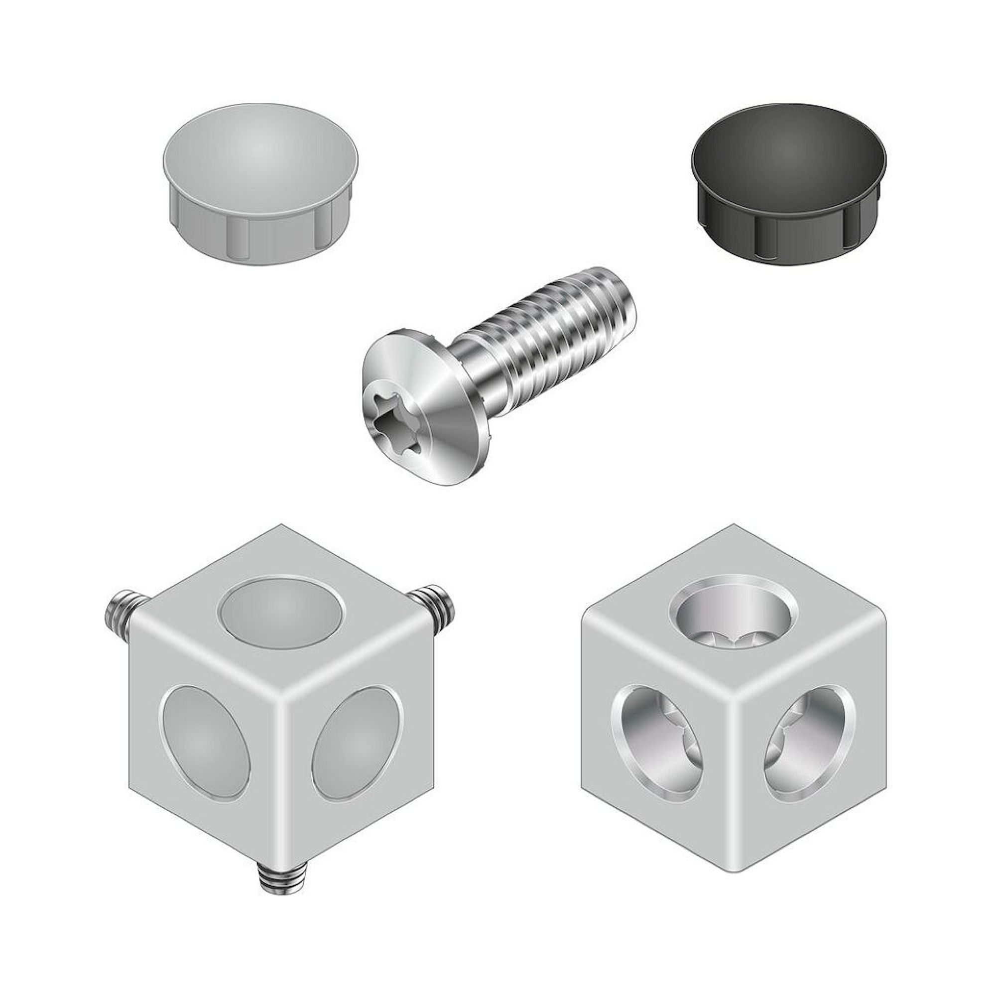 Bosch Rexroth 3842549872. Cubic connector 45/3 set (standard)