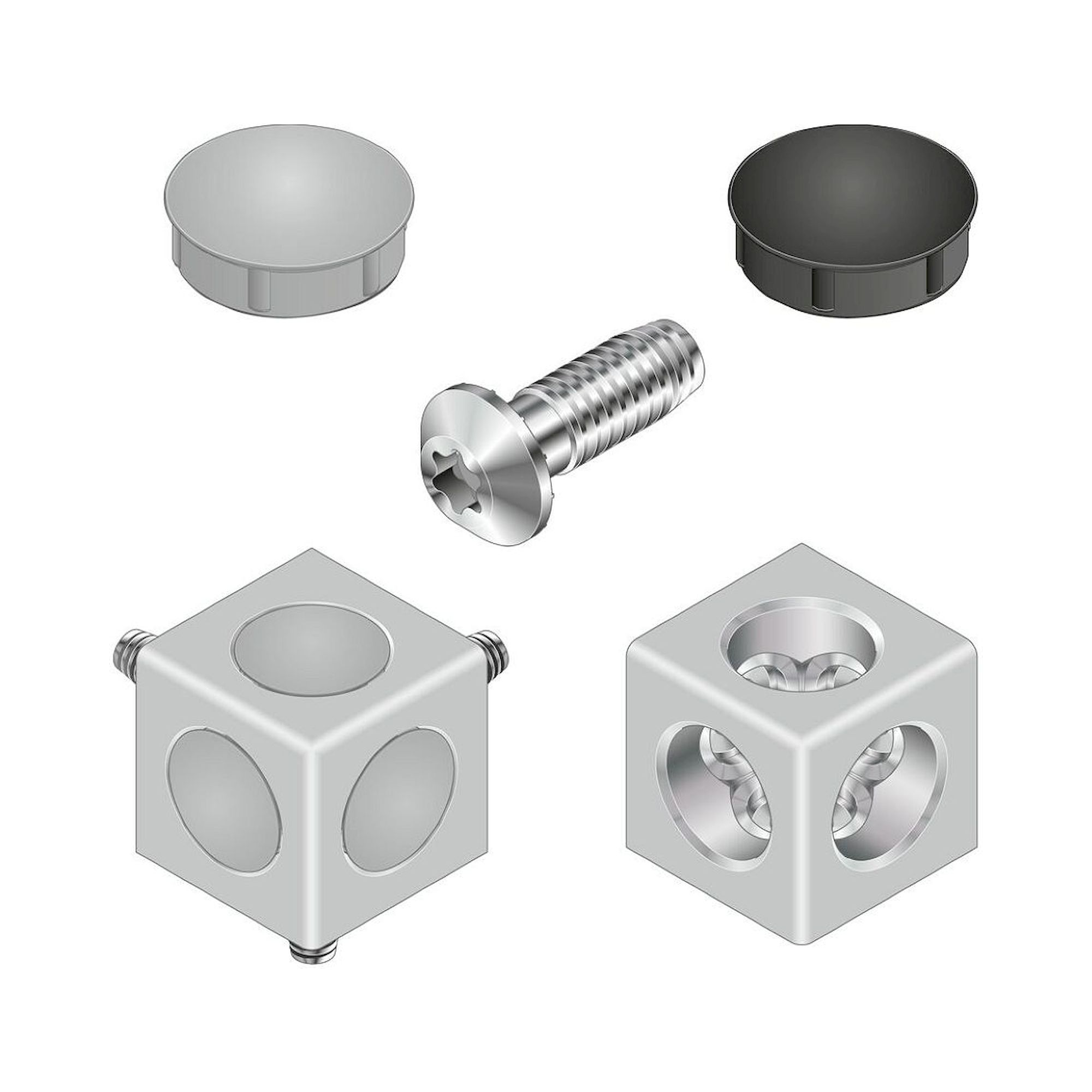 Bosch Rexroth 3842549876. Würfelverbinder, 50/3 Set