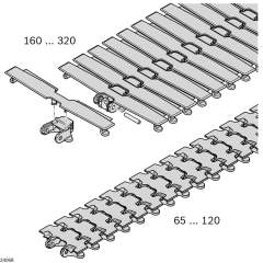 Bosch Rexroth 3842546095. Flat conveyor chain, chain plate 320+ flat