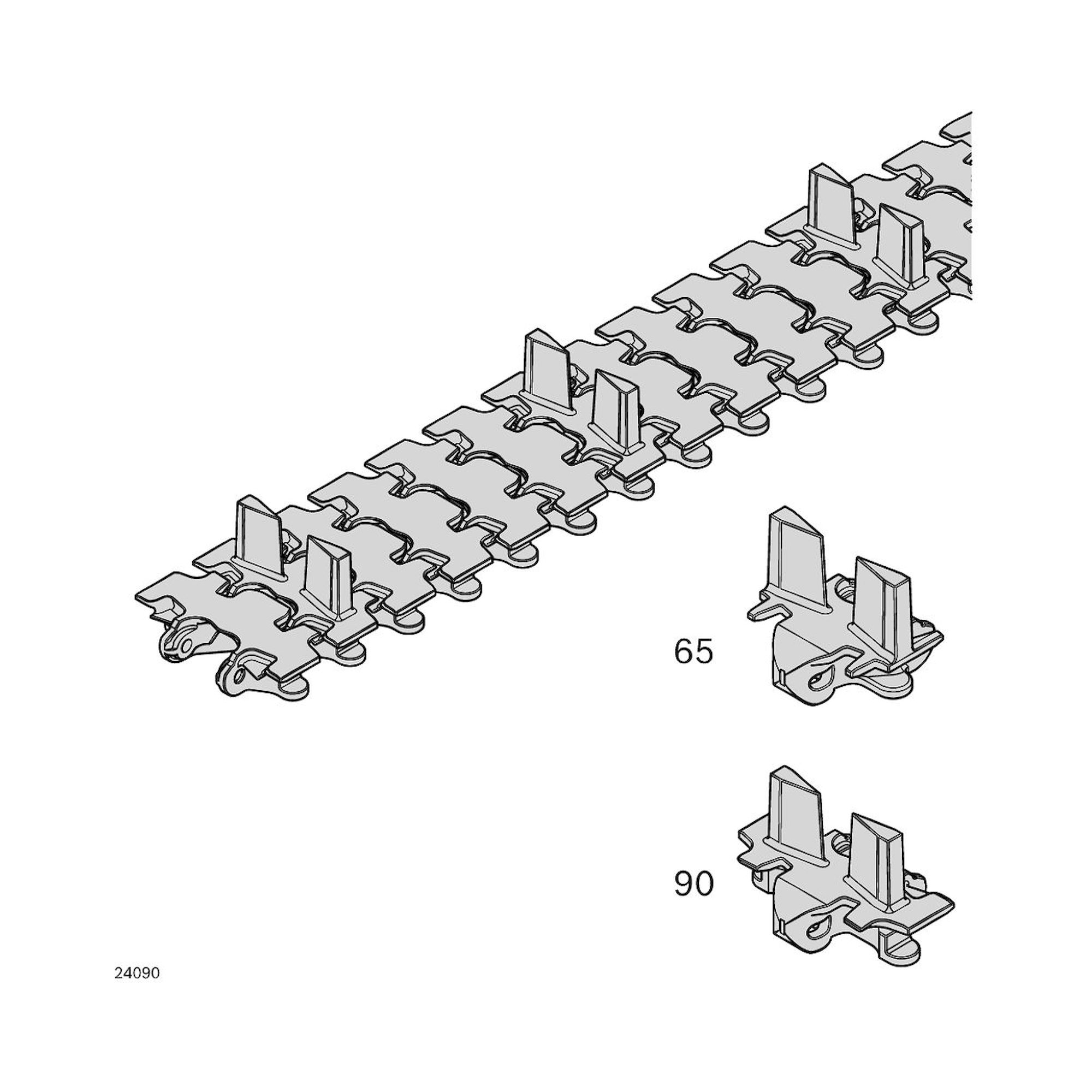 Bosch Rexroth 3842998716. Foerderkette, 90+ CLEAT L2898 VAR