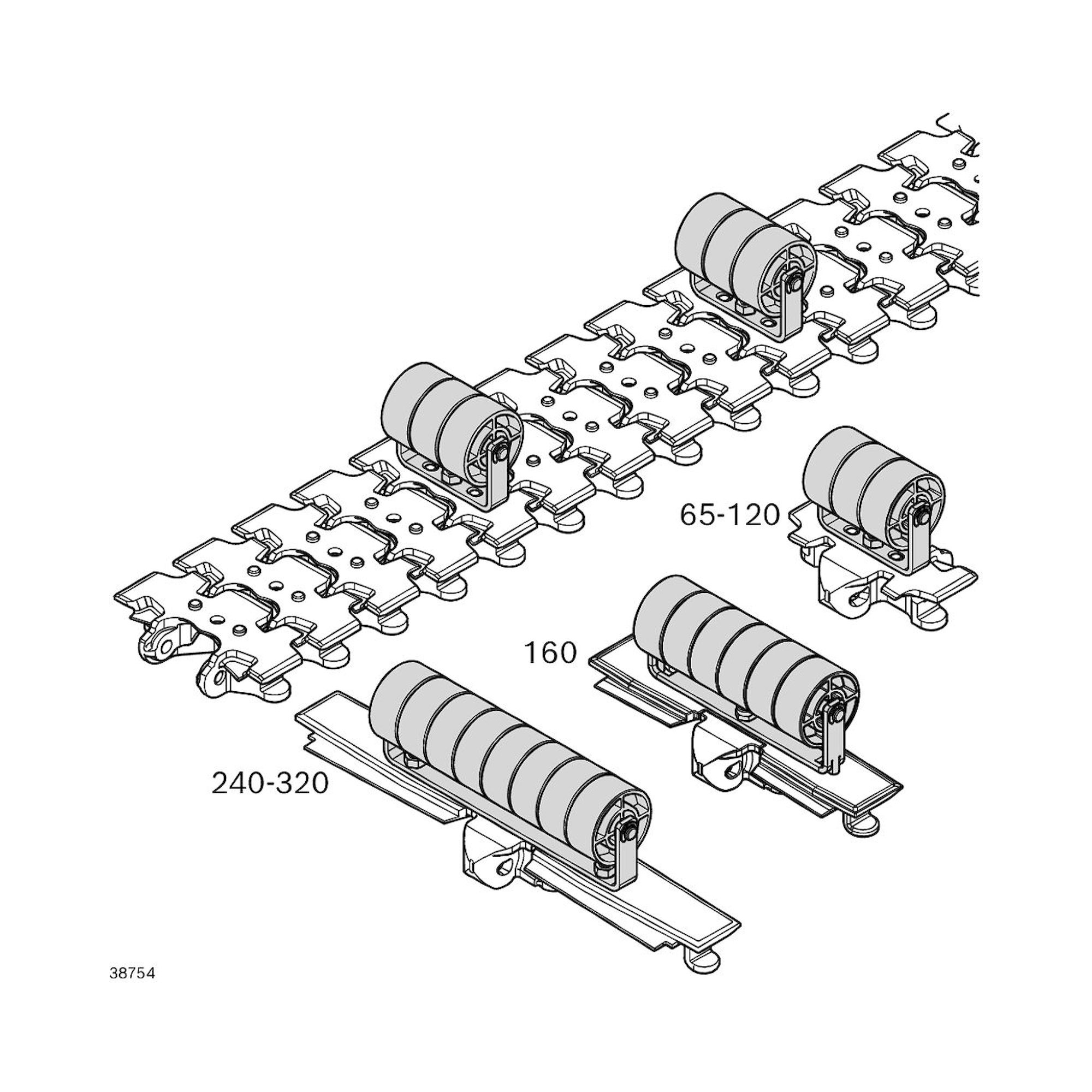 Bosch Rexroth 3842553028. Mitnehmer, 160-320+ Roller D35