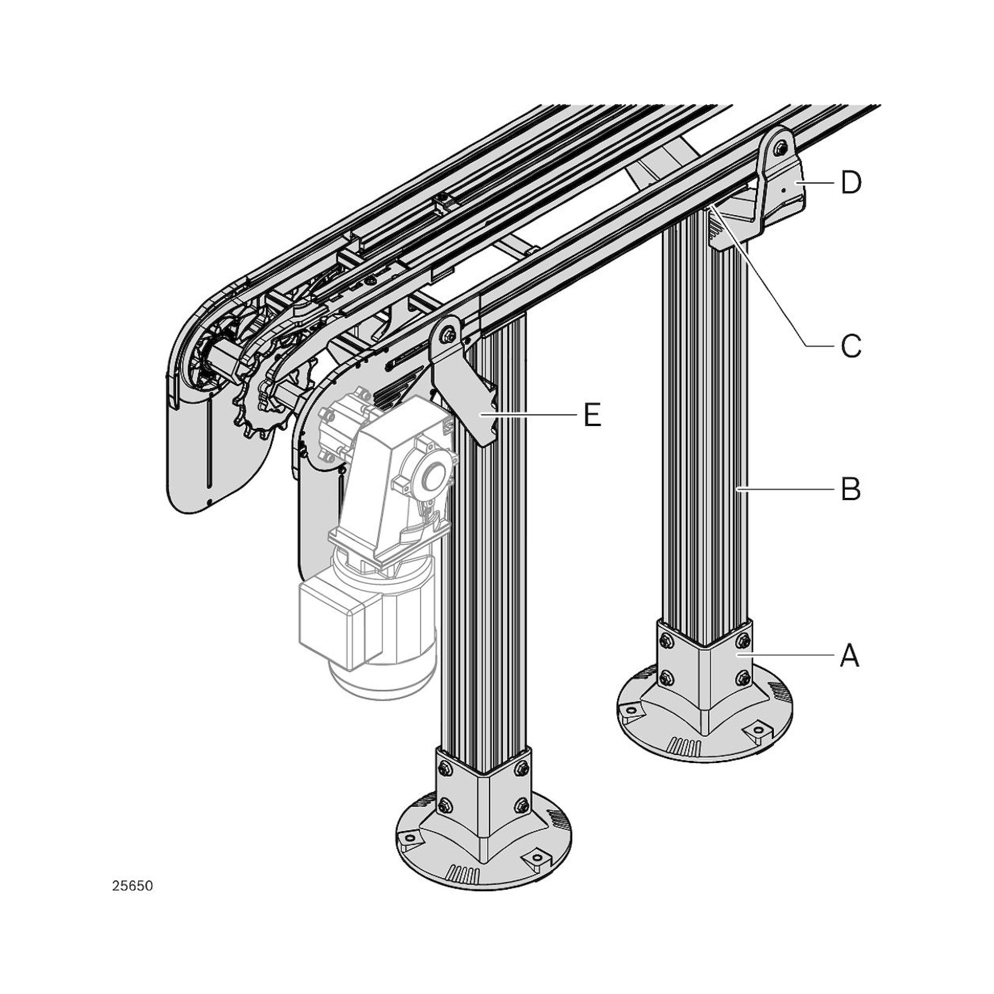 Bosch Rexroth 3842547445. Halter, VF160+ AL DRIVE,Set