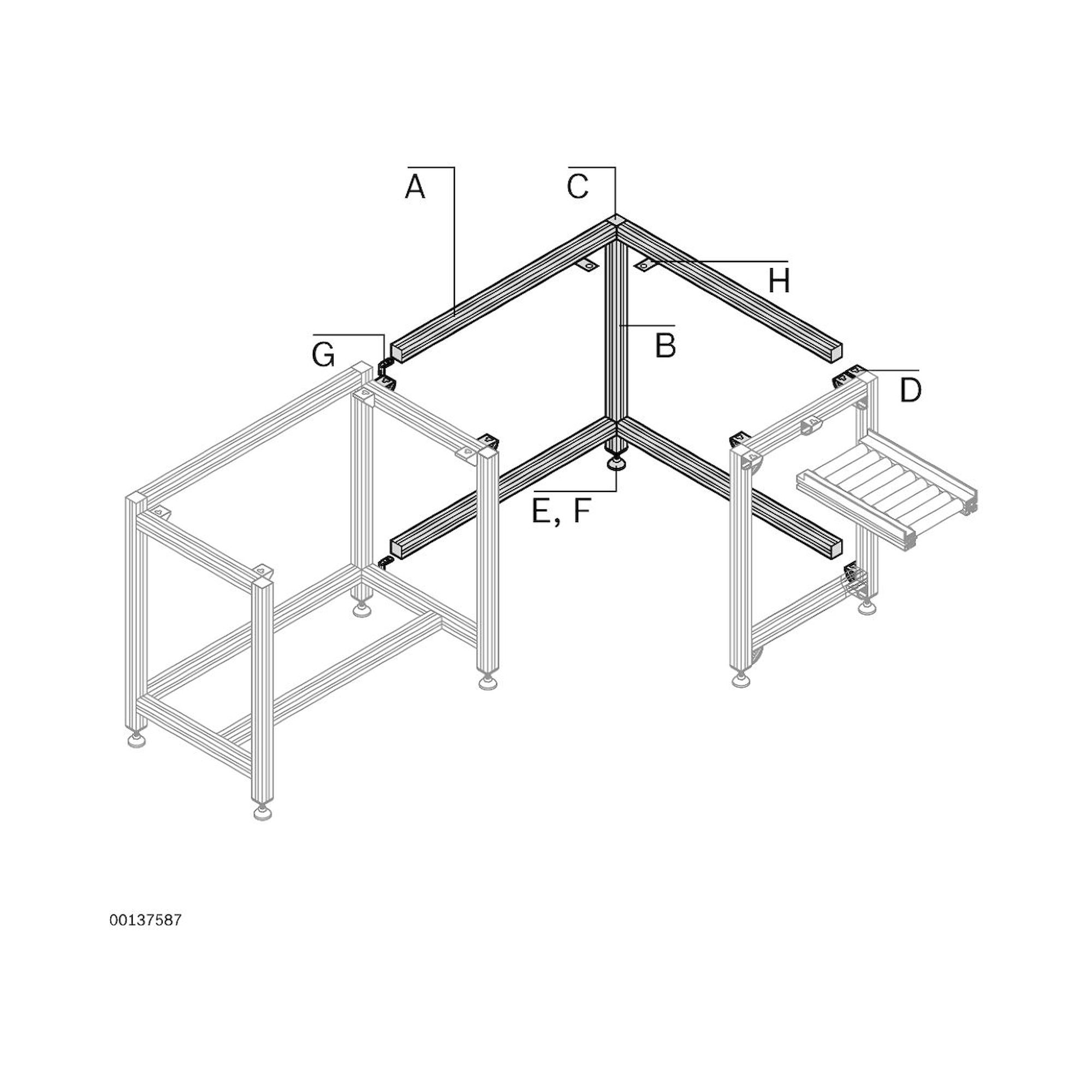 Bosch Rexroth 3842521677. Plattenhalter, 8X50X100 Set(2)