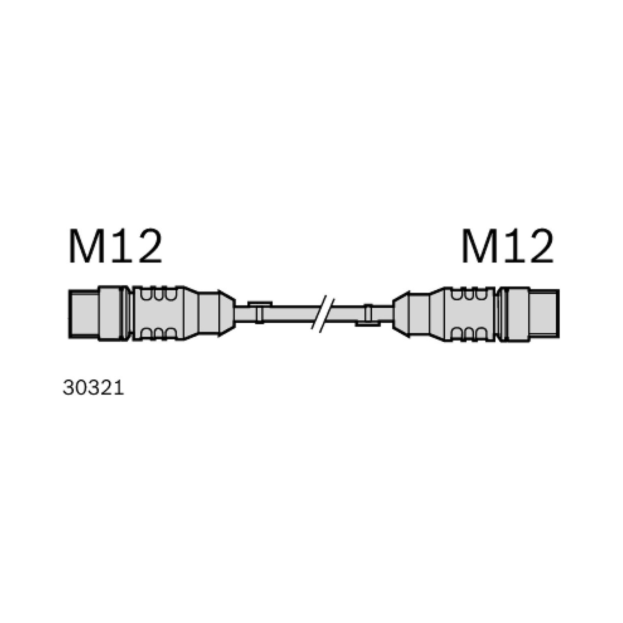 Bosch Rexroth 3842406193. Connection cable M12 plug, straight, M12 socket, straight