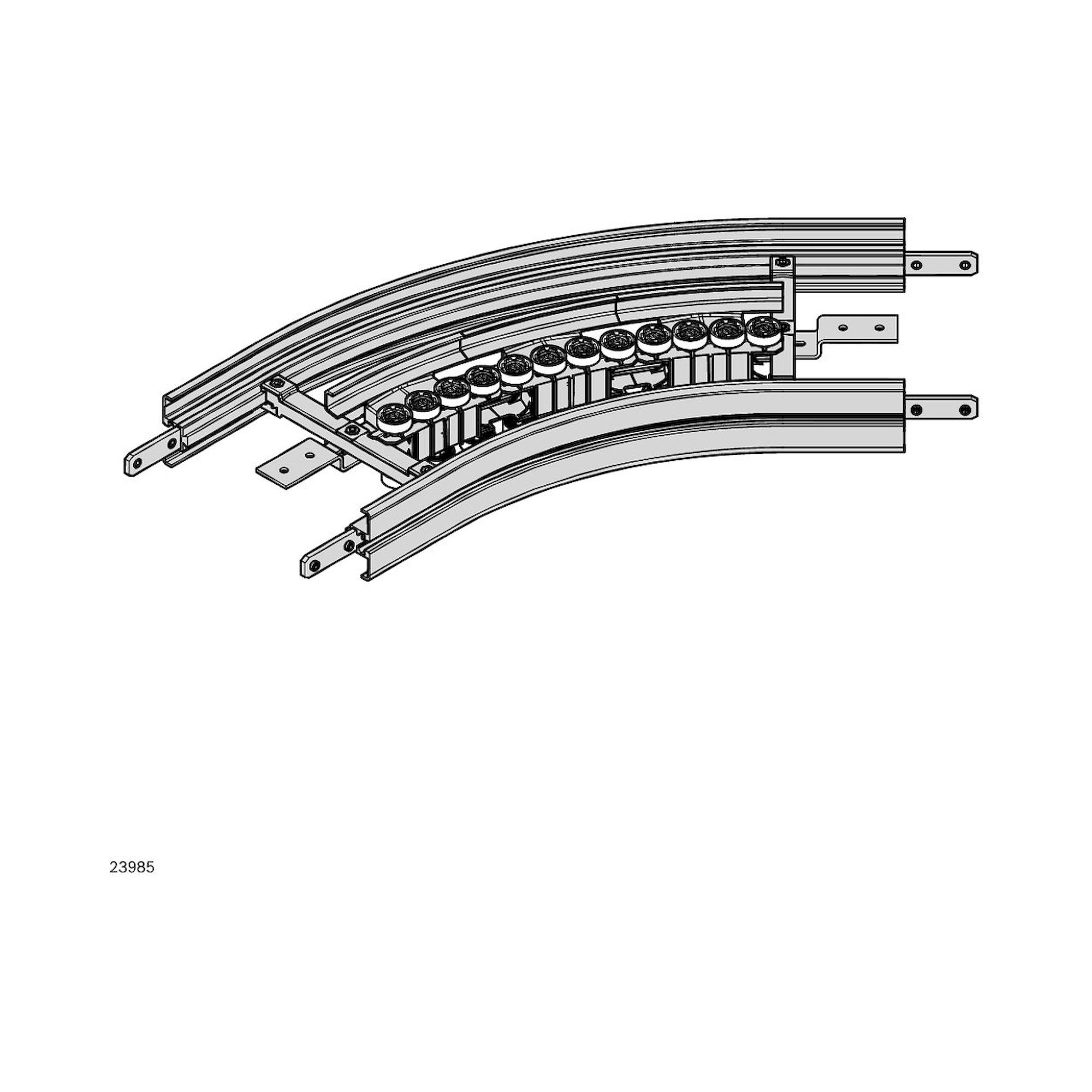 Bosch Rexroth 3842547068. Roller curve horizontal AL VFplus 320 30°