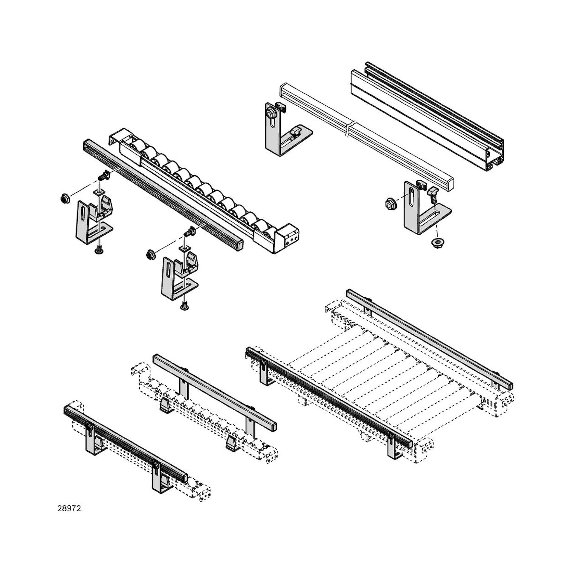 Bosch Rexroth 3842537022. Adapter for conveyor track XLean