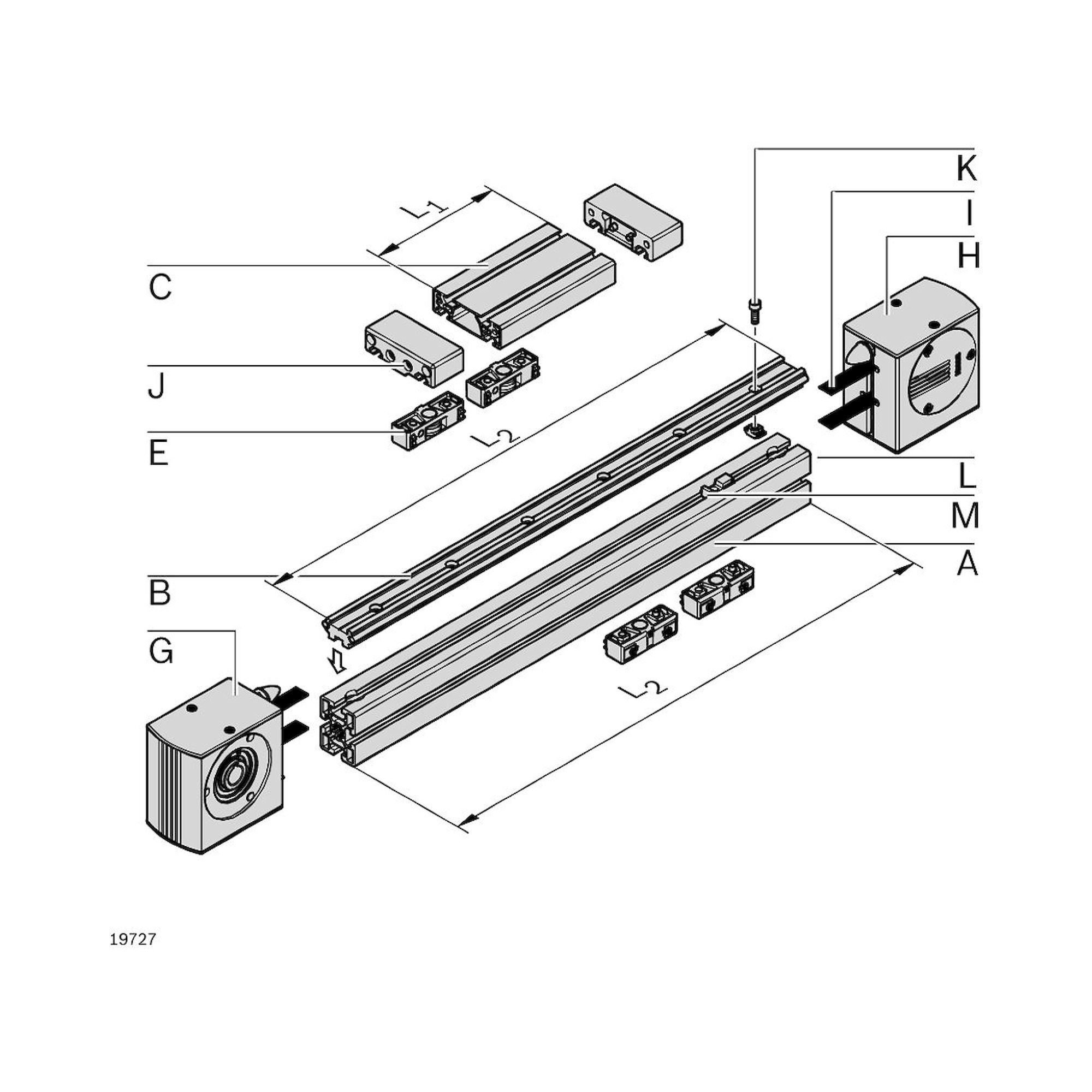 Bosch Rexroth 3842526410. Antriebskopf, LF6S KURZ