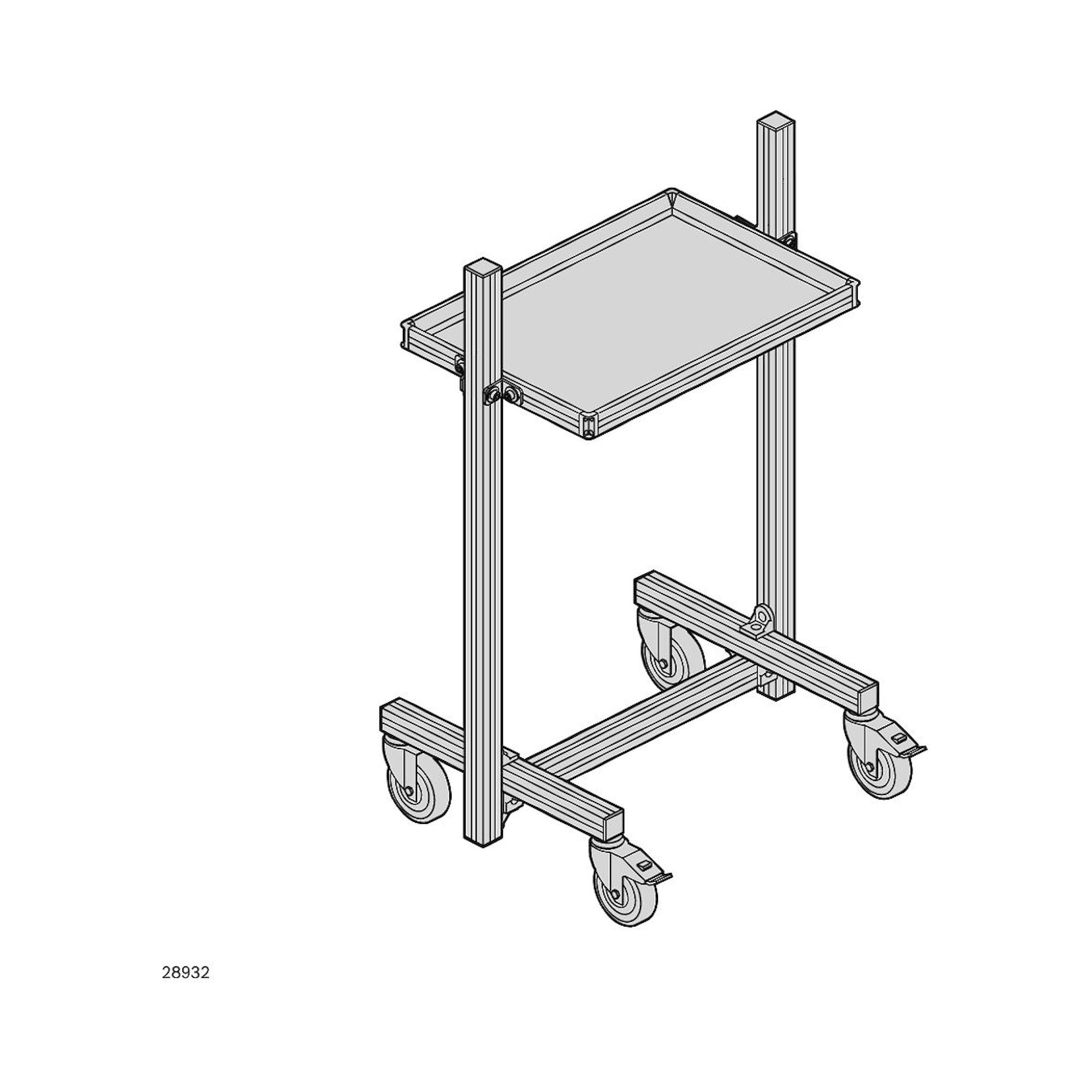 Bosch Rexroth 3842508182. Material shuttle Logistics Basic 3 shelves ESD